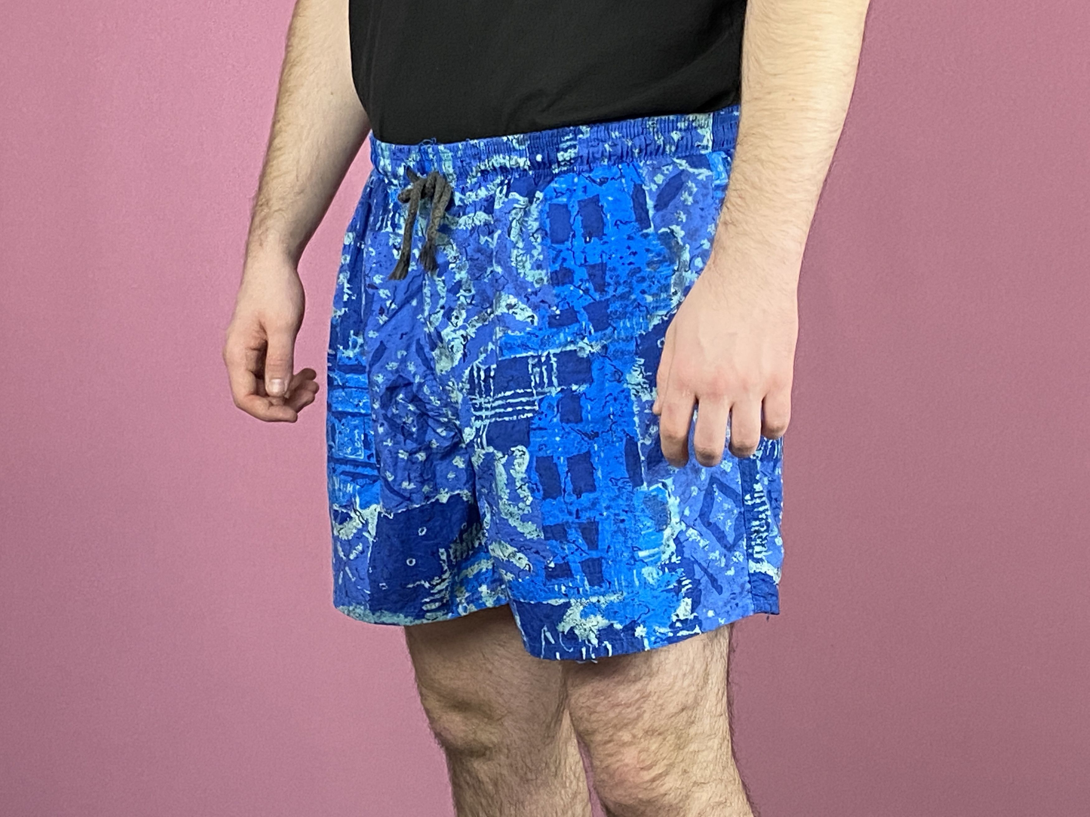 Designer × Vintage 90s Santostefano Vintage Men's Swim Shorts - Size L Size US 34 / EU 50 - 2 Thumbnail