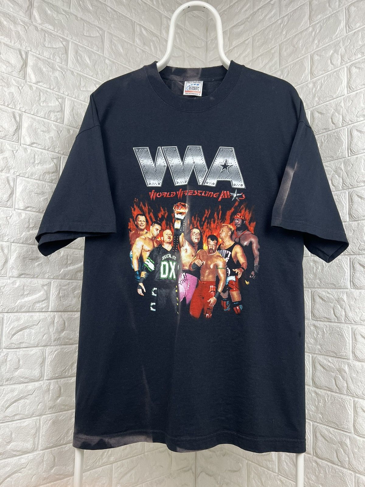 Vintage × WWE × WWF WWA World Wrestling All Stars 2001 T Shirt XL Bret Hart Road Size US XL / EU 56 / 4 - 2 Thumbnail