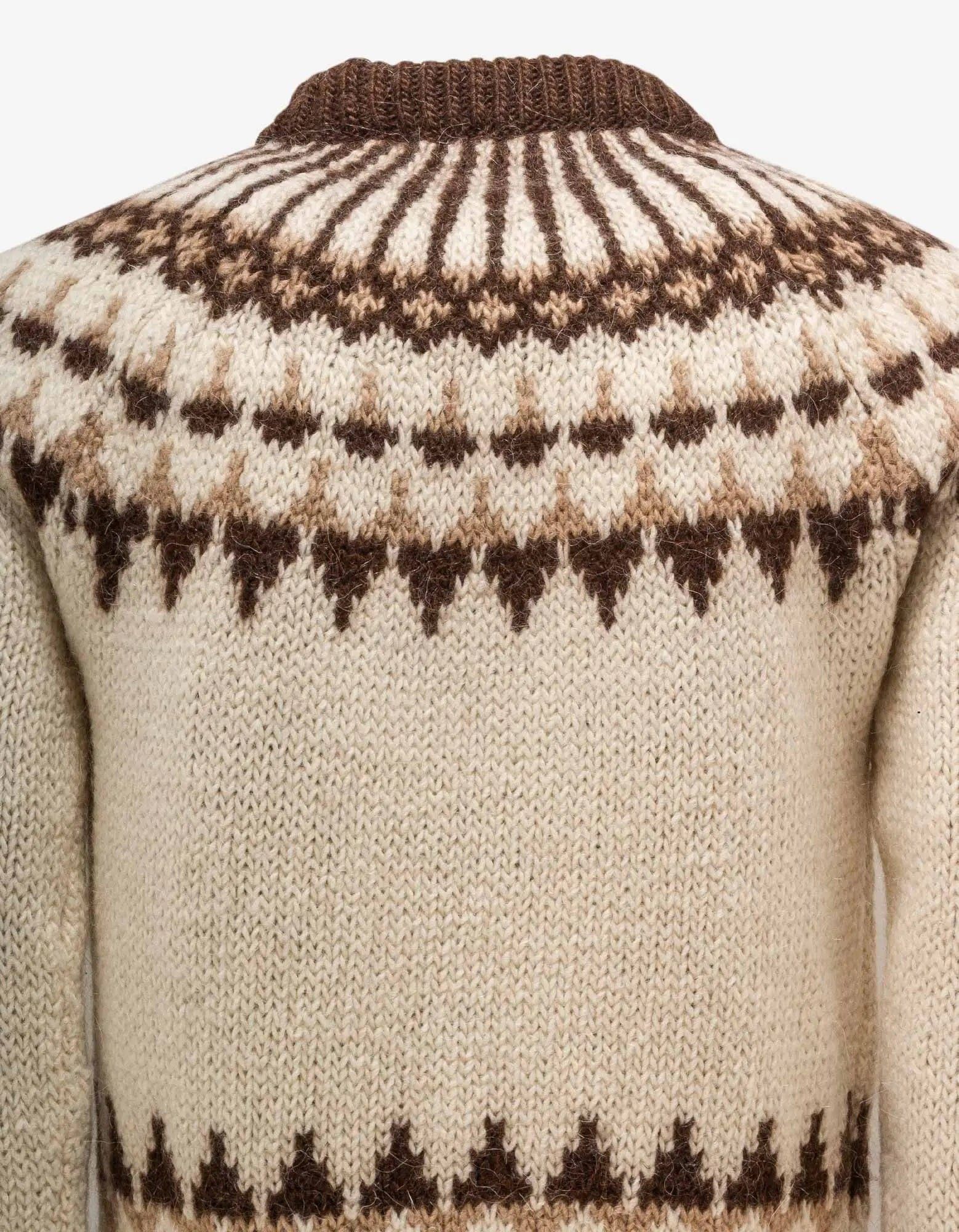 Saint Laurent Paris Saint Laurent Beige Fair Isle Wool & Mohair Sweater Size US XXL / EU 58 / 5 - 4 Thumbnail