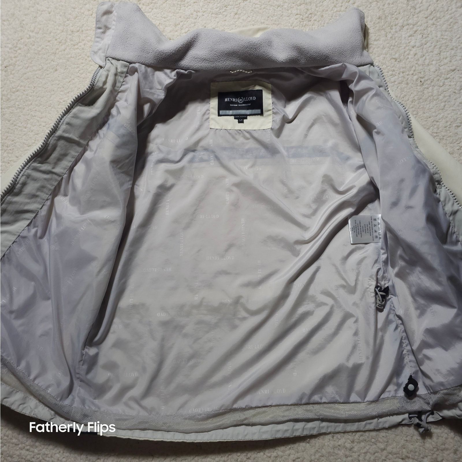 Henri Lloyd Henri Lloyd Sailing Jacket Men's M Cream Navy Hooded Coat Size M / US 6-8 / IT 42-44 - 10 Thumbnail