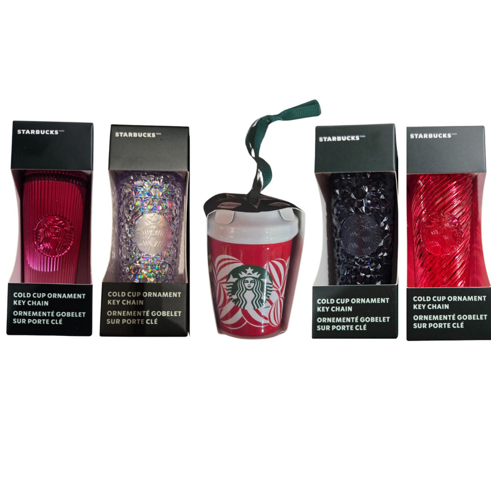 Designer 5 Starbucks Cup Ornaments & Keychains Jeweled Ombre XMAS NWT Size ONE SIZE - 2 Thumbnail