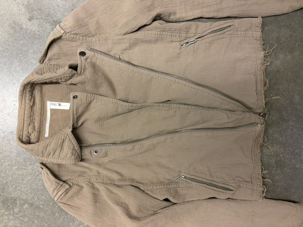 Davit Meursault Japan Beige Davit Meursault Vintage Frayed Moto Paper Clip Jacket Size US S / EU 44-46 / 1 - 5 Thumbnail