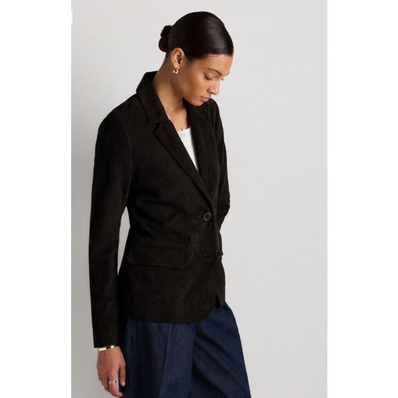 Quince Quince 100% Sude Blazer Charcoal Black Size S Size S / US 4 / IT 40 - 3 Thumbnail