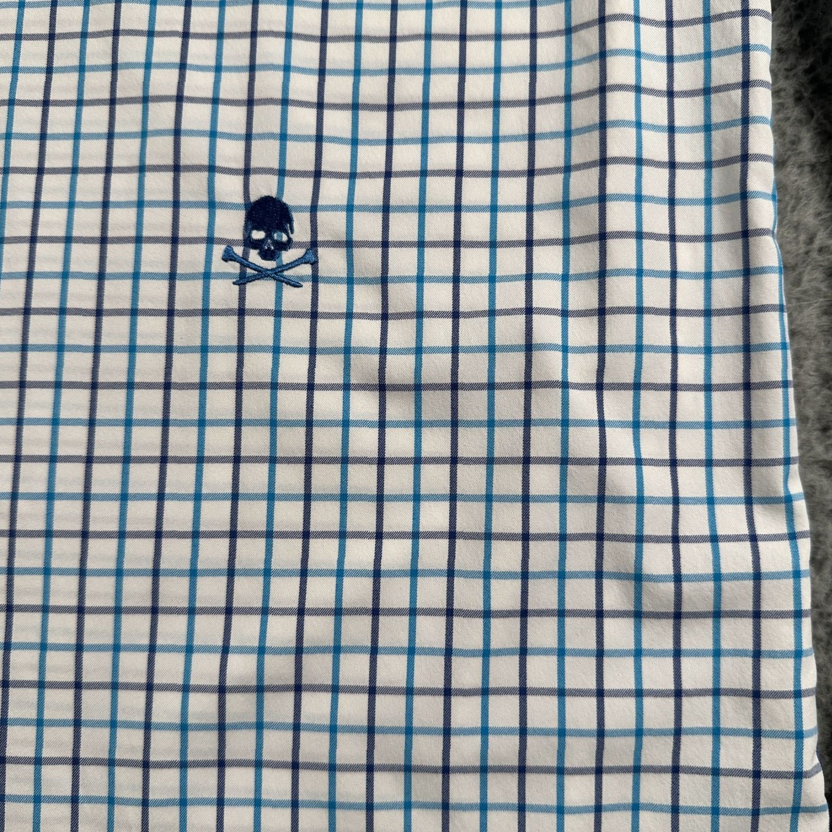 G/FORE G/FORE Men’s Casual Button-Down Shirt White Blue Check Medium Performance Size US M / EU 48-50 / 2 - 3 Thumbnail