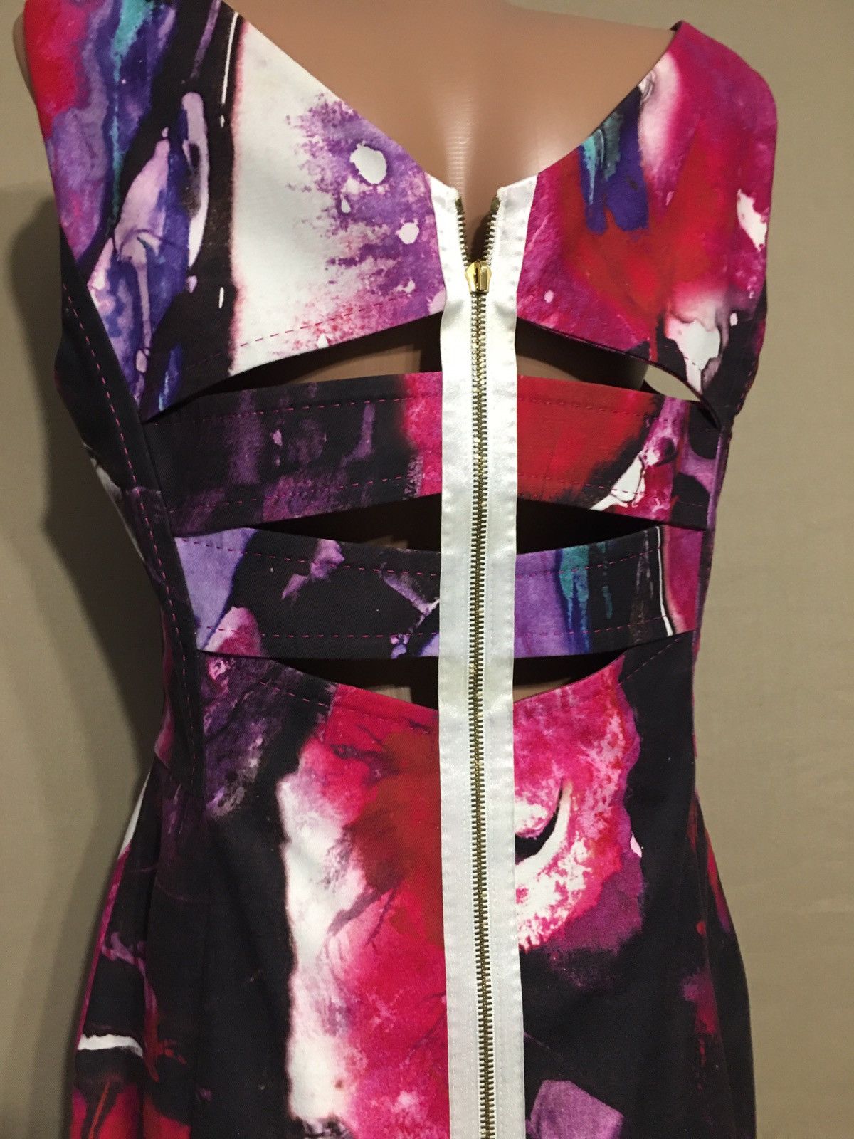 Escada ESCADA Delphi Fantasy Cotton Dress Size EU 38 Size S / US 4 / IT 40 - 9 Thumbnail