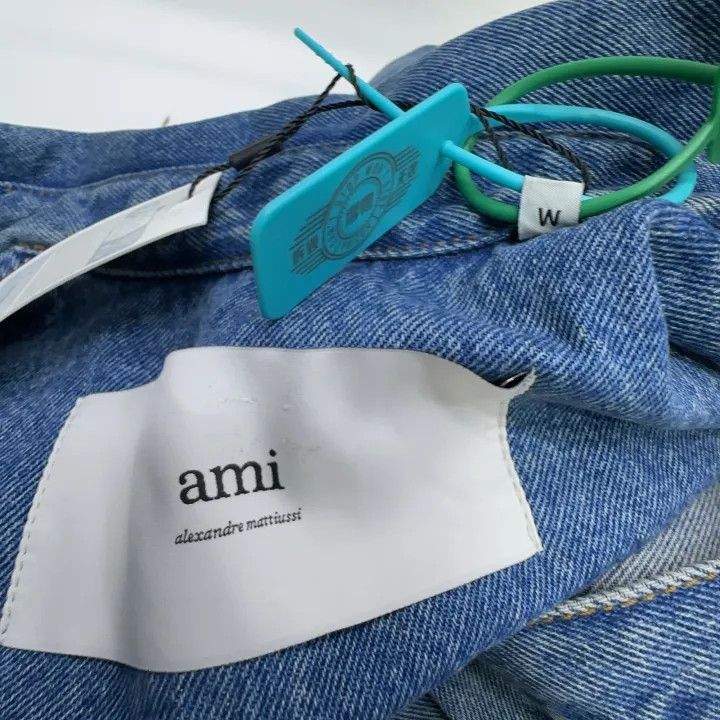 AMI AMIPARIS SS25 Blue Long Sleeve Heart Shirt -2507 Size US M / EU 48-50 / 2 - 2 Thumbnail