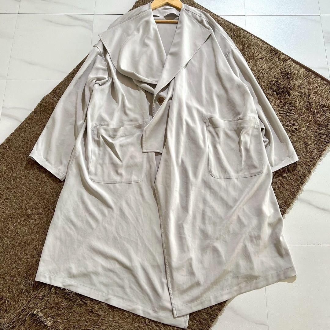 Yohji Yamamoto Y's 22SS Oversized Long Coat Gray Size L Size US L / EU 52-54 / 3 - 1 Thumbnail