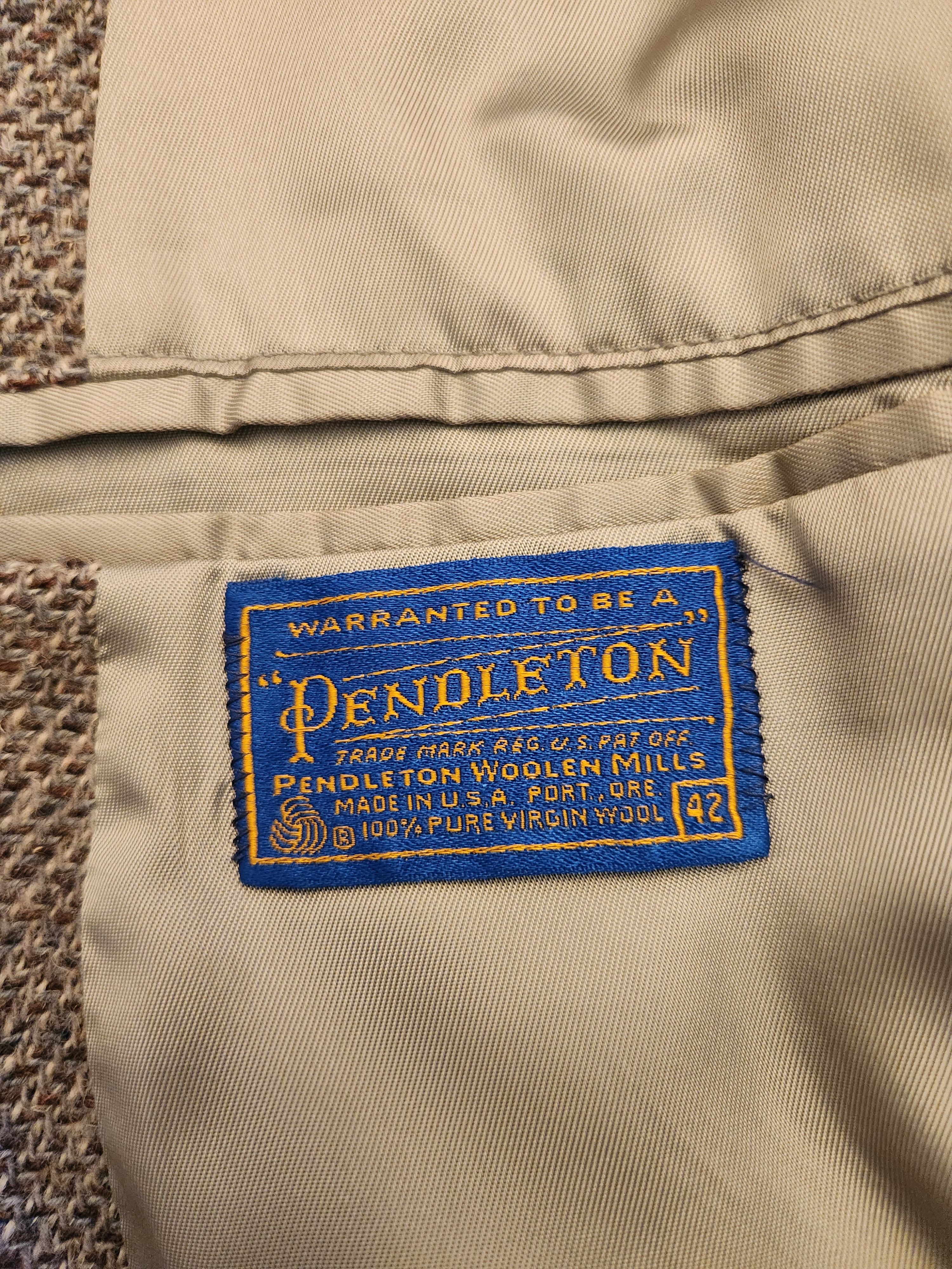 Pendleton Men's Western Style Tweed Blazer Size 42R - 4 Thumbnail