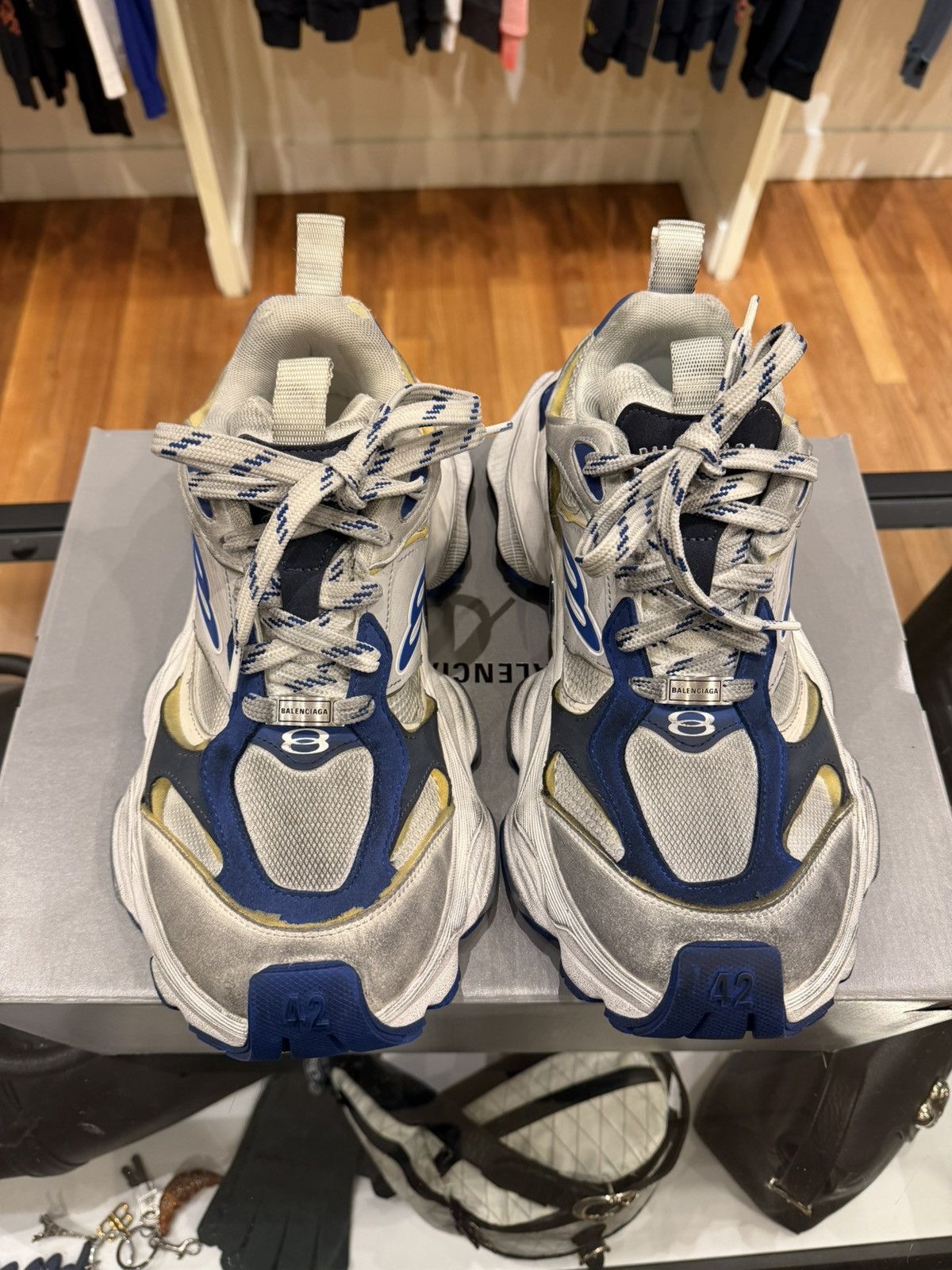 Balenciaga Balenciaga Cargo Sneakers - Blue/Grey Size US 9 / EU 42 - 4 Thumbnail
