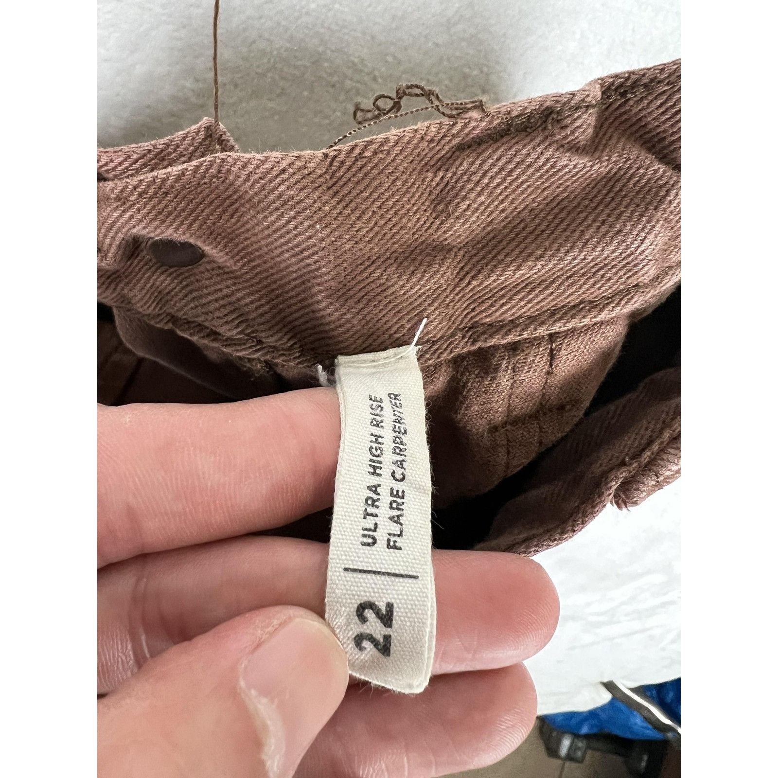 Pacsun PacSun Ultra High Rise Flare Carpenter Jeans Womens 22 Brown Size 40" / US 18 - 7 Thumbnail
