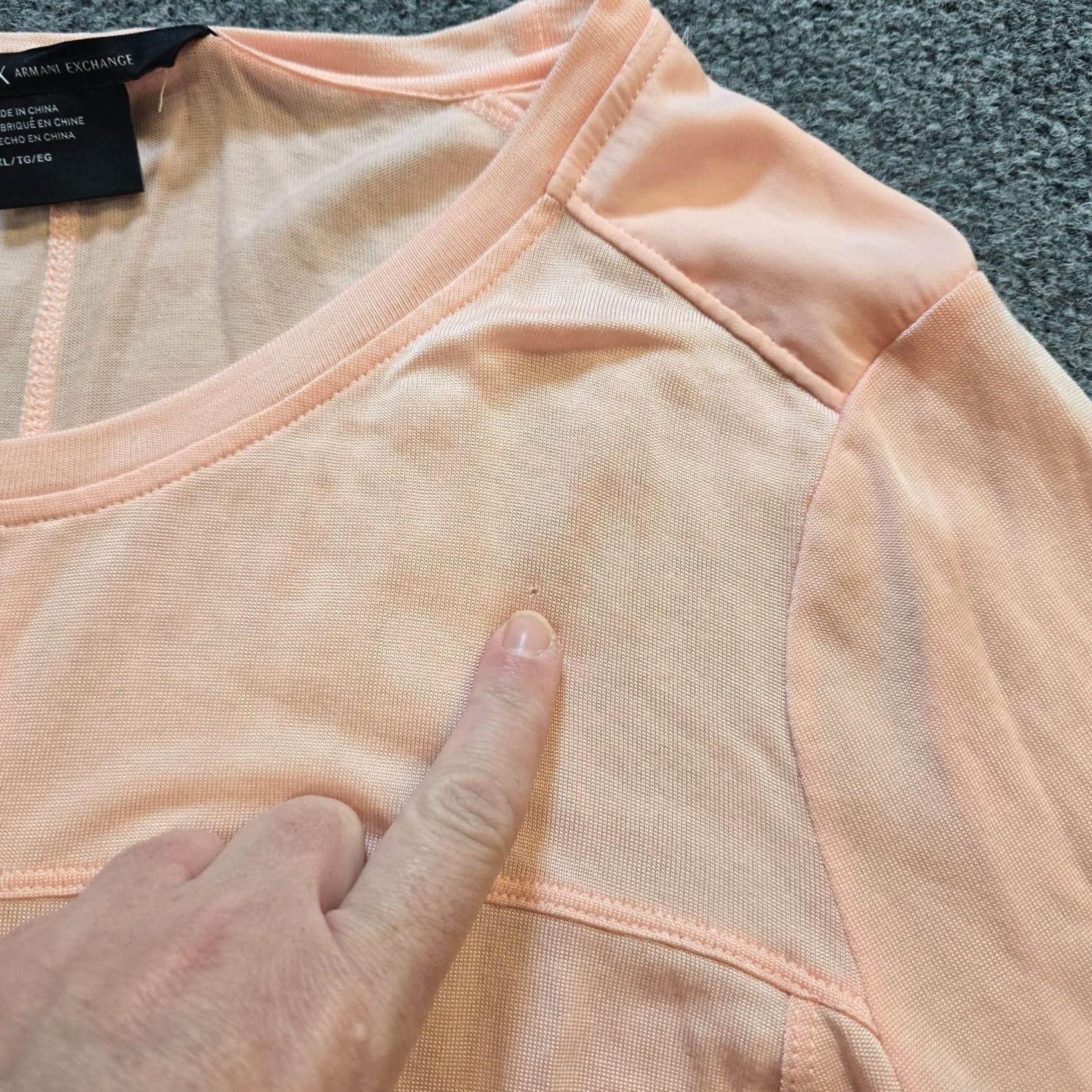 Armani Exchange Armani Exchange Top Womens XL Pink Long Sleeve Stretch Casual Regular Fit T-Shirt Capble Basic` Size XL / US 12-14 / IT 48-50 - 5 Thumbnail