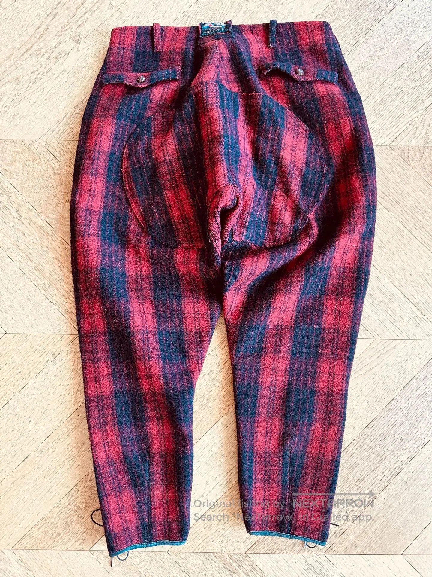 Woolrich Woolen Mills Vintage 60s Wool Hunting Trousers. Size US 32 / EU 48 - 4 Thumbnail