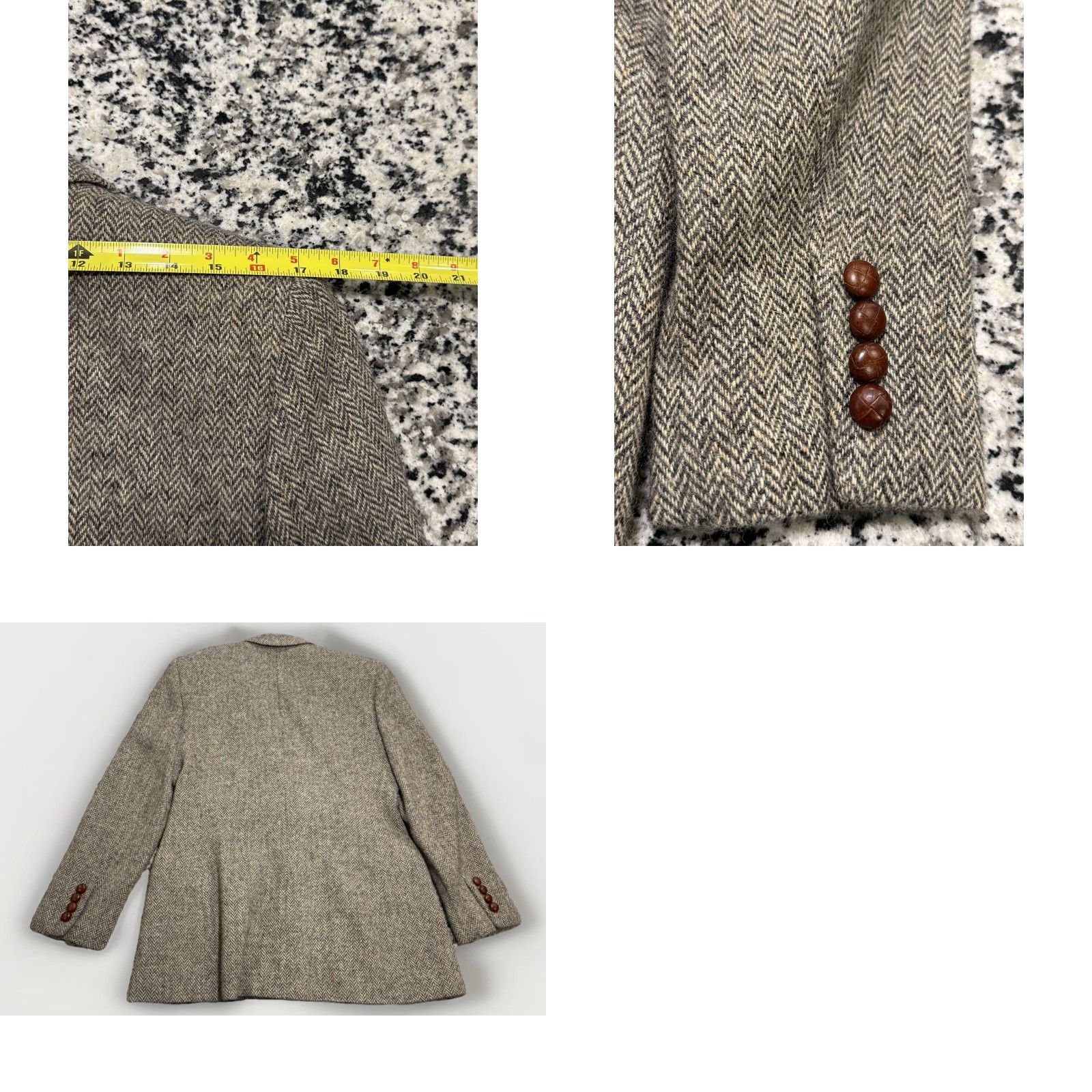 Ralph Lauren VTG Ralph Lauren Blazer Wool 100% Gray Herringbone Size M / US 6-8 / IT 42-44 - 8 Thumbnail