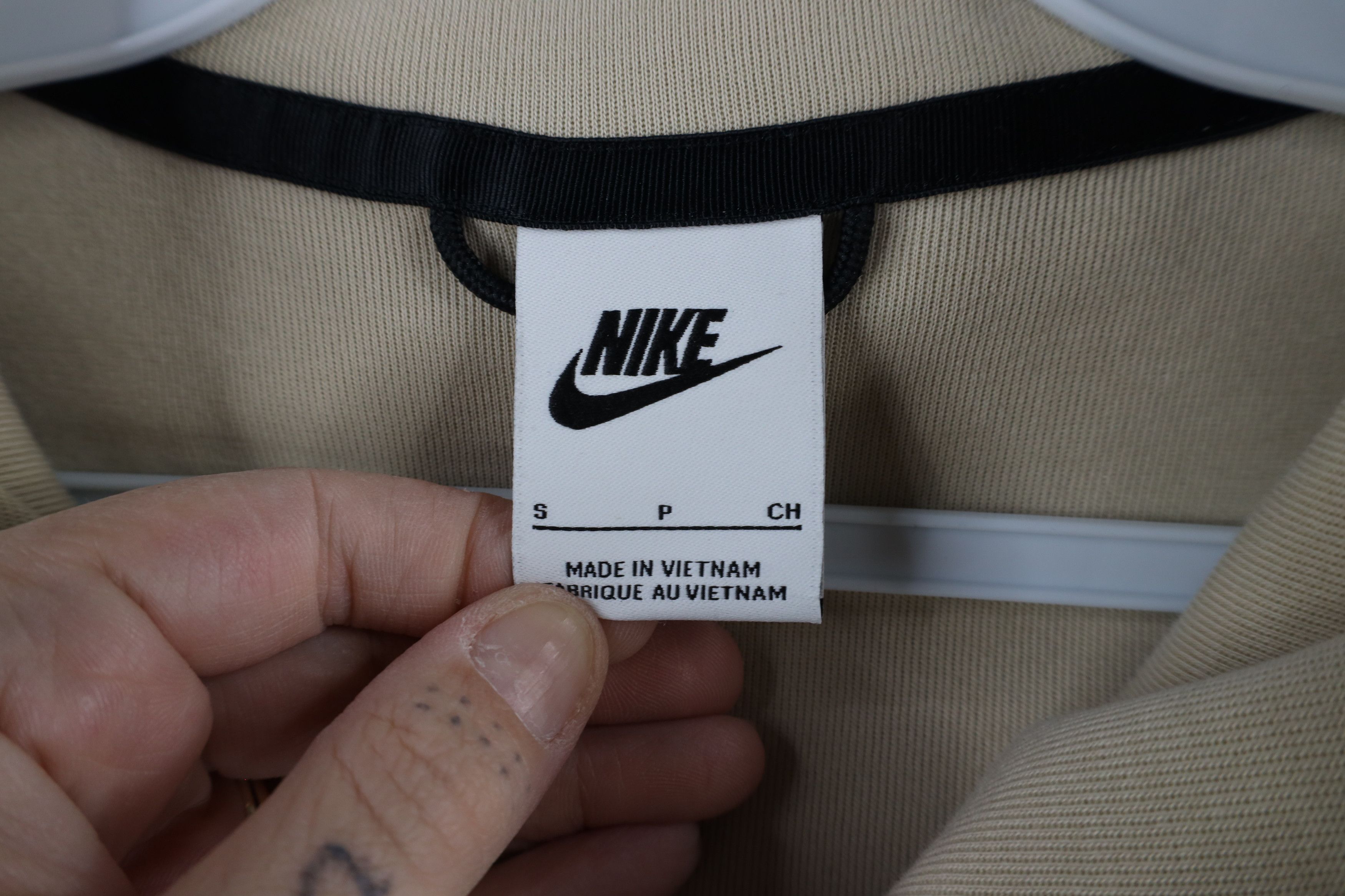 Nike × Vintage Nike Sportswear Tech Fleece Full Zip Hoodie Sweatshirt Beige Size S / US 4 / IT 40 - 8 Thumbnail