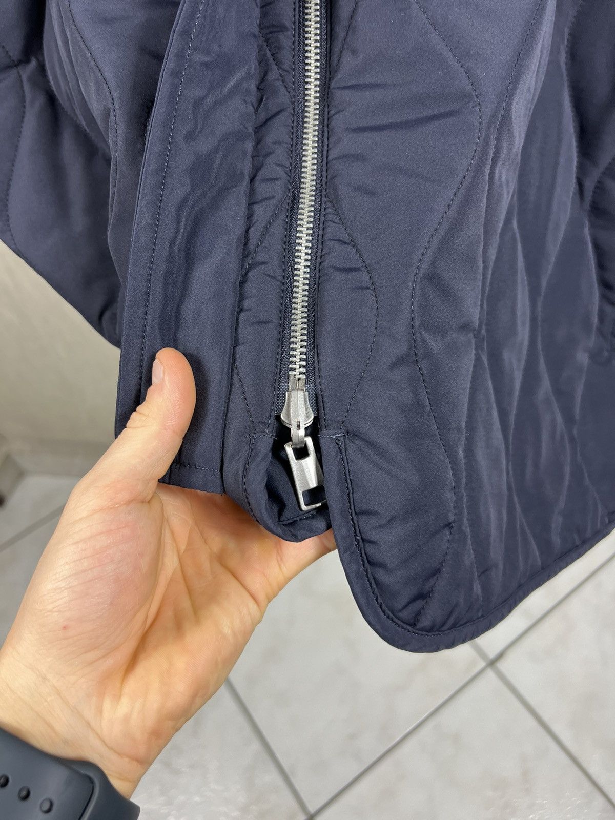 Cos COS reversible navy nylon long coat jacket double sided Size L / US 10 / IT 46 - 11 Thumbnail