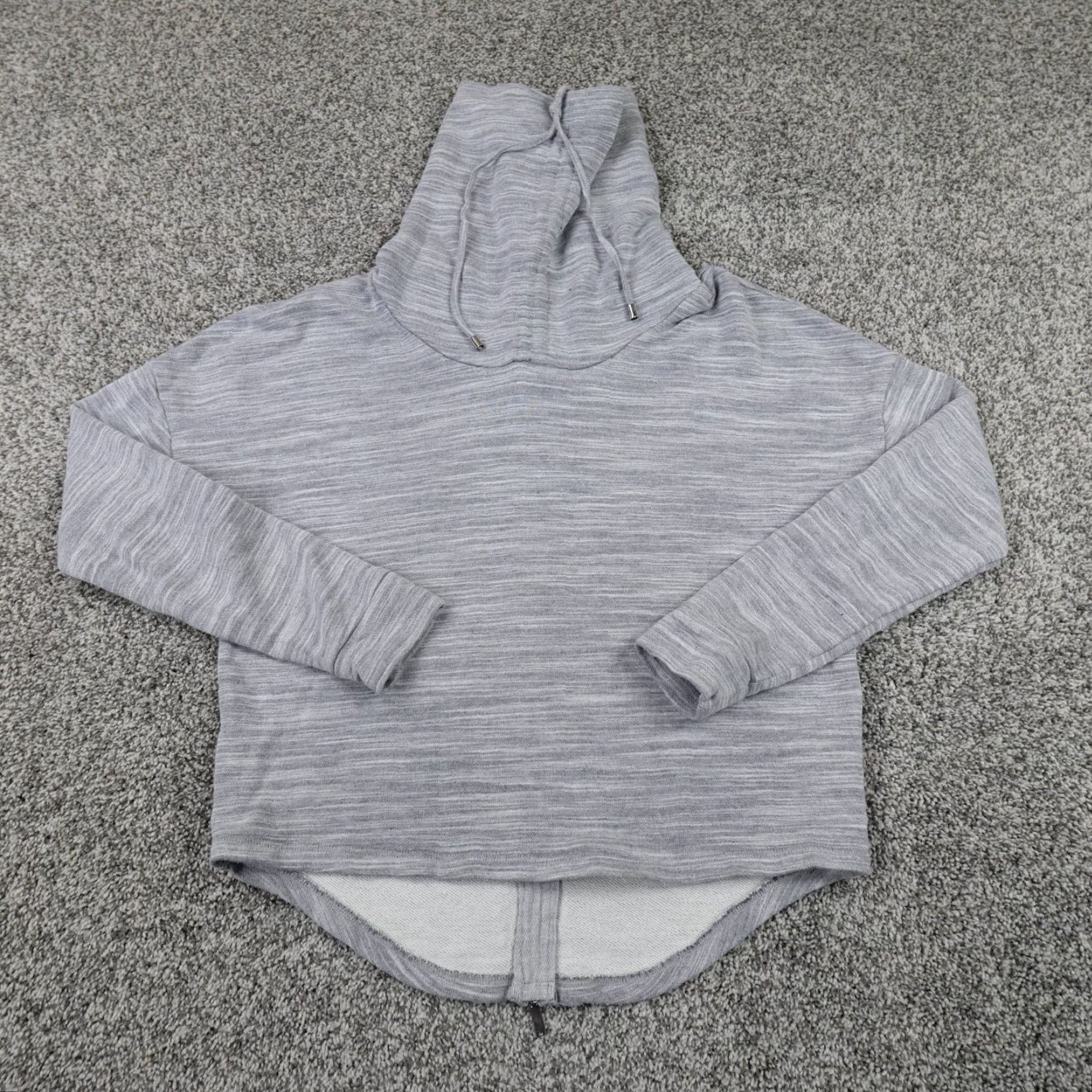 Karen Millen Karen Millen Sweater Womens 10 Gray Heather Zip Cowl Turtle Sweatshirt Jacket Shirt Size L / US 10 / IT 46 - 2 Thumbnail