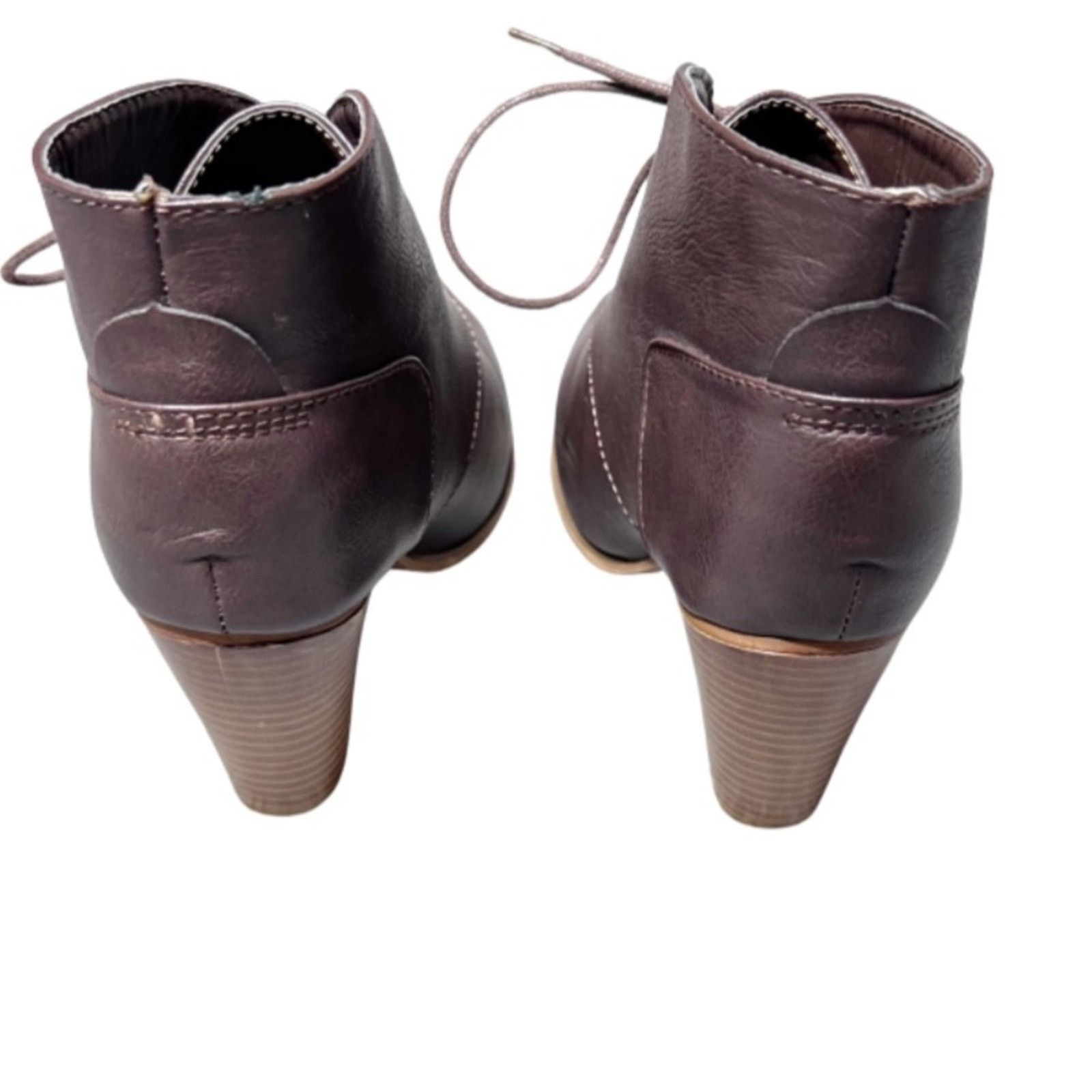Other Altar'd State Women’s Brown Leather Platform Ankle Booties Size US 6.5 / IT 36.5 - 12 Thumbnail