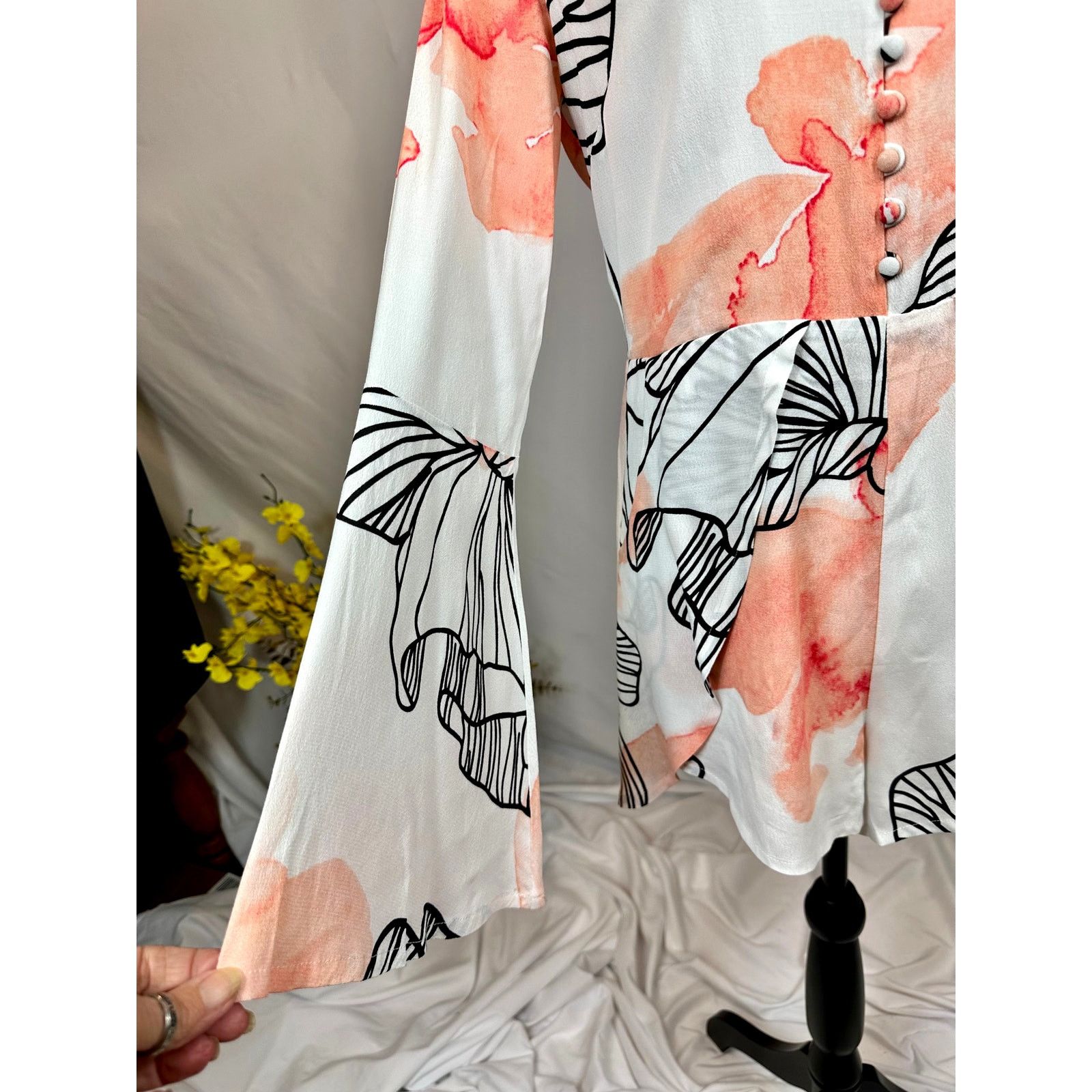 ELLIATT Elliatt Floral Pink and White Romper S Size 26" / US 2 / IT 38 - 6 Thumbnail