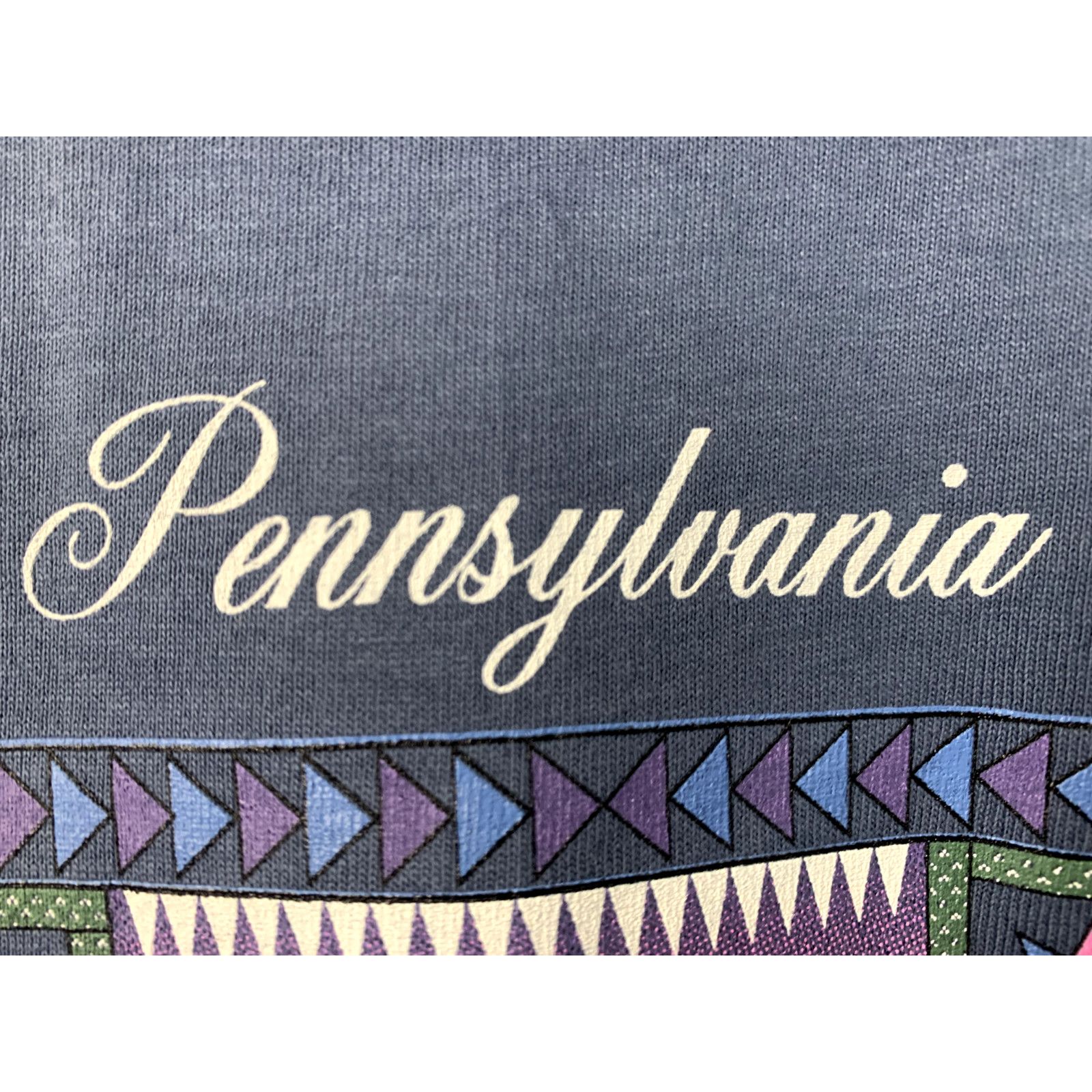 Anvil Vintage Pennsylvania Shirt Blue Quilt Graphic Tee 1997 VTG L Size US L / EU 52-54 / 3 - 5 Thumbnail