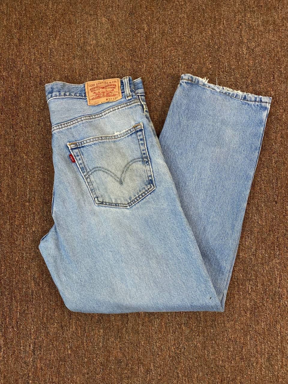 Levi's vintage levis 550 relaxed fit distressed denim Size US 35 - 2 Thumbnail