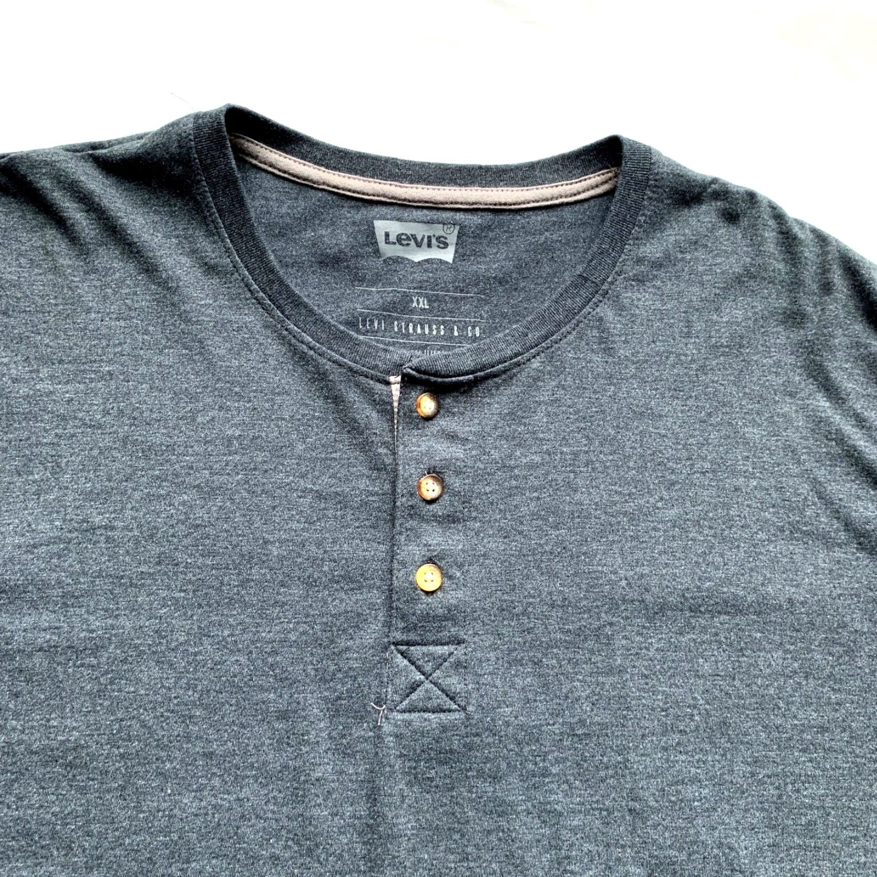 Levi's Levi's Henley Shirt Mens 2XL Gray Thermal Long Sleeve Casual Outdoor NEW Size US XXL / EU 58 / 5 - 5 Thumbnail