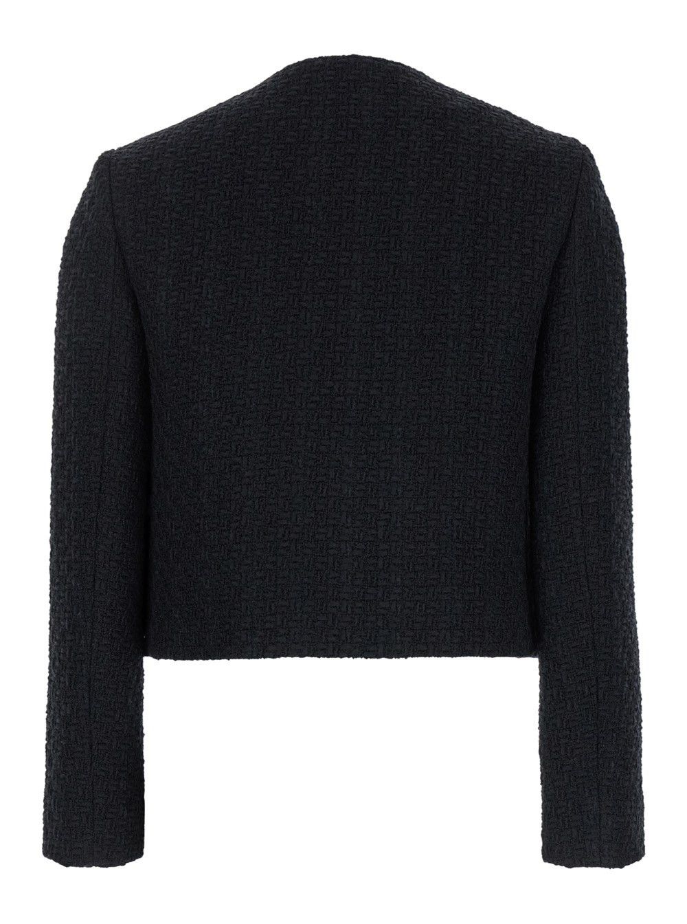 Gucci o1loc1c0226 797059 Tweed Damier Jacket in Black Size L / US 10 / IT 46 - 2 Thumbnail
