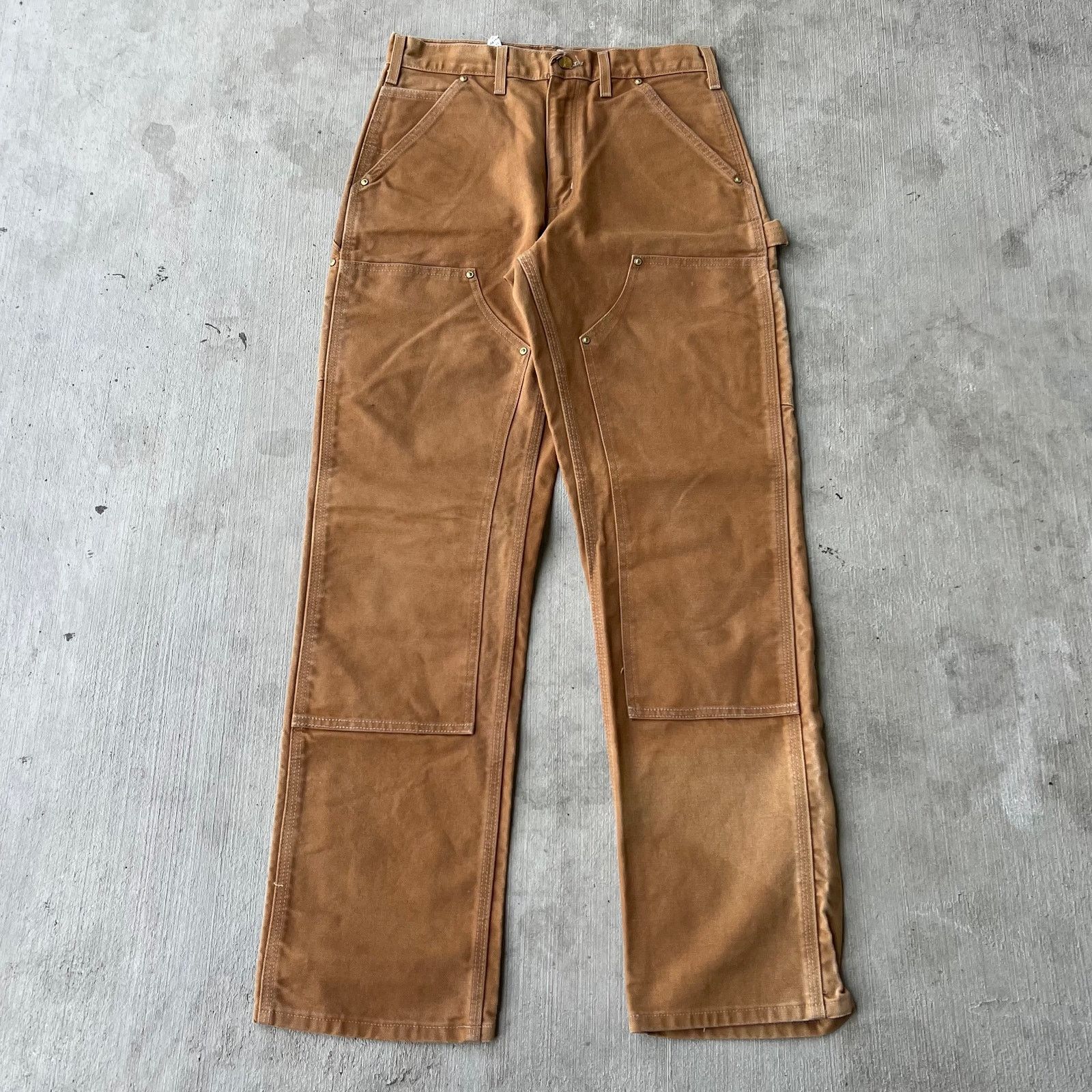 Carhartt × Vintage Carhartt brown double knee work wear carpenter pants Size US 29 - 1 Thumbnail