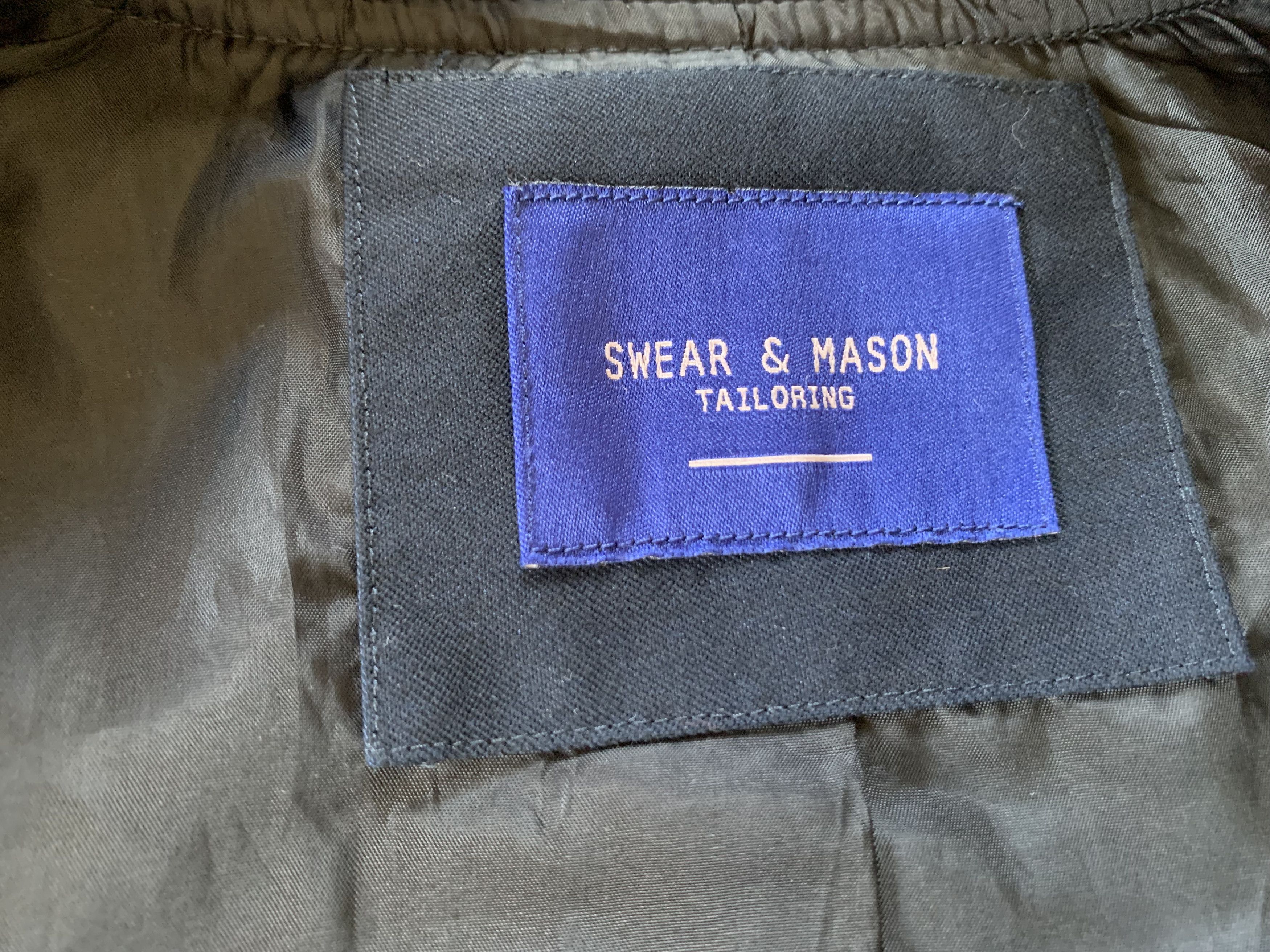 Designer Mens Classic Casual Bomber Swear & Mason Size US XXL / EU 58 / 5 - 6 Thumbnail