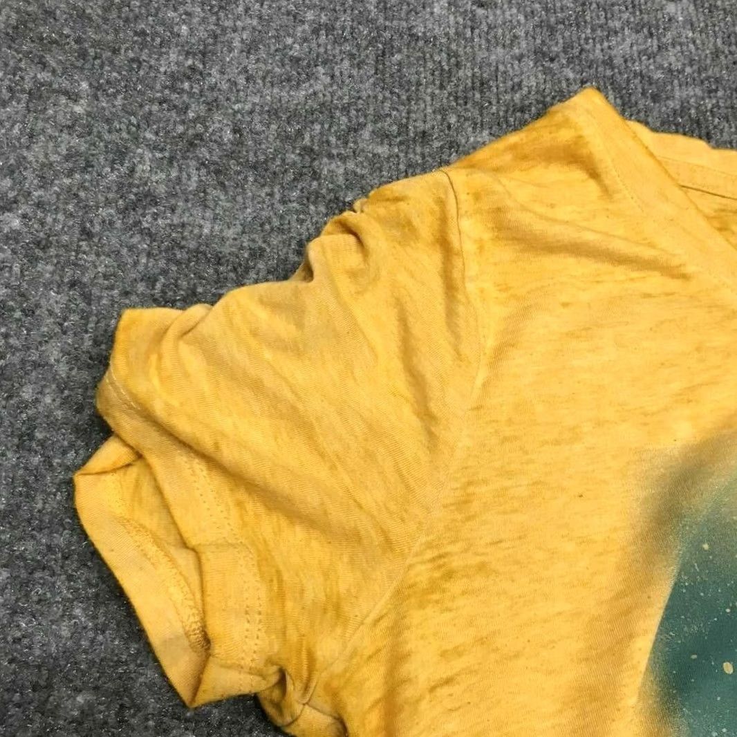 Vintage VINTAGE C Est. 1946 T-Shirt Womens S Yellow Enjoy The Journey Graphic Crew Neck Ruched Size S / US 4 / IT 40 - 3 Thumbnail