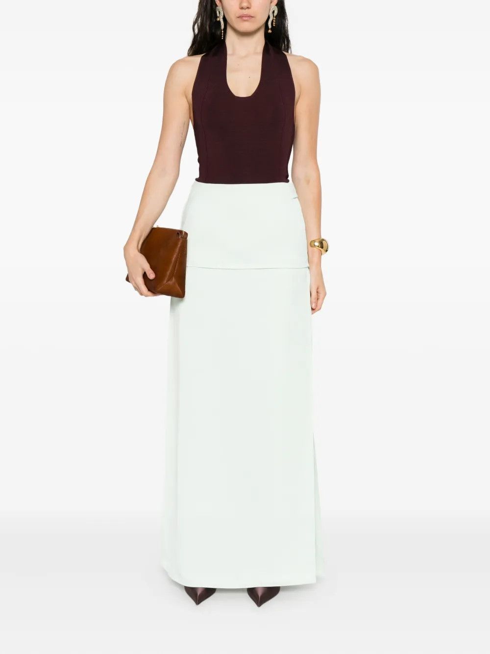 Jil Sander o1loc1c0426 Straight Skirt in Light Green Size 30" / US 8 / IT 44 - 2 Thumbnail