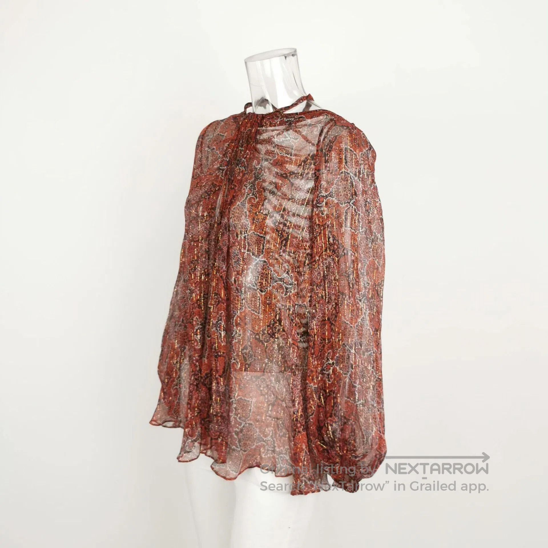 Zimmermann Zimmermann Red Printed Silk Blouse. Size M / US 6-8 / IT 42-44 - 2 Thumbnail