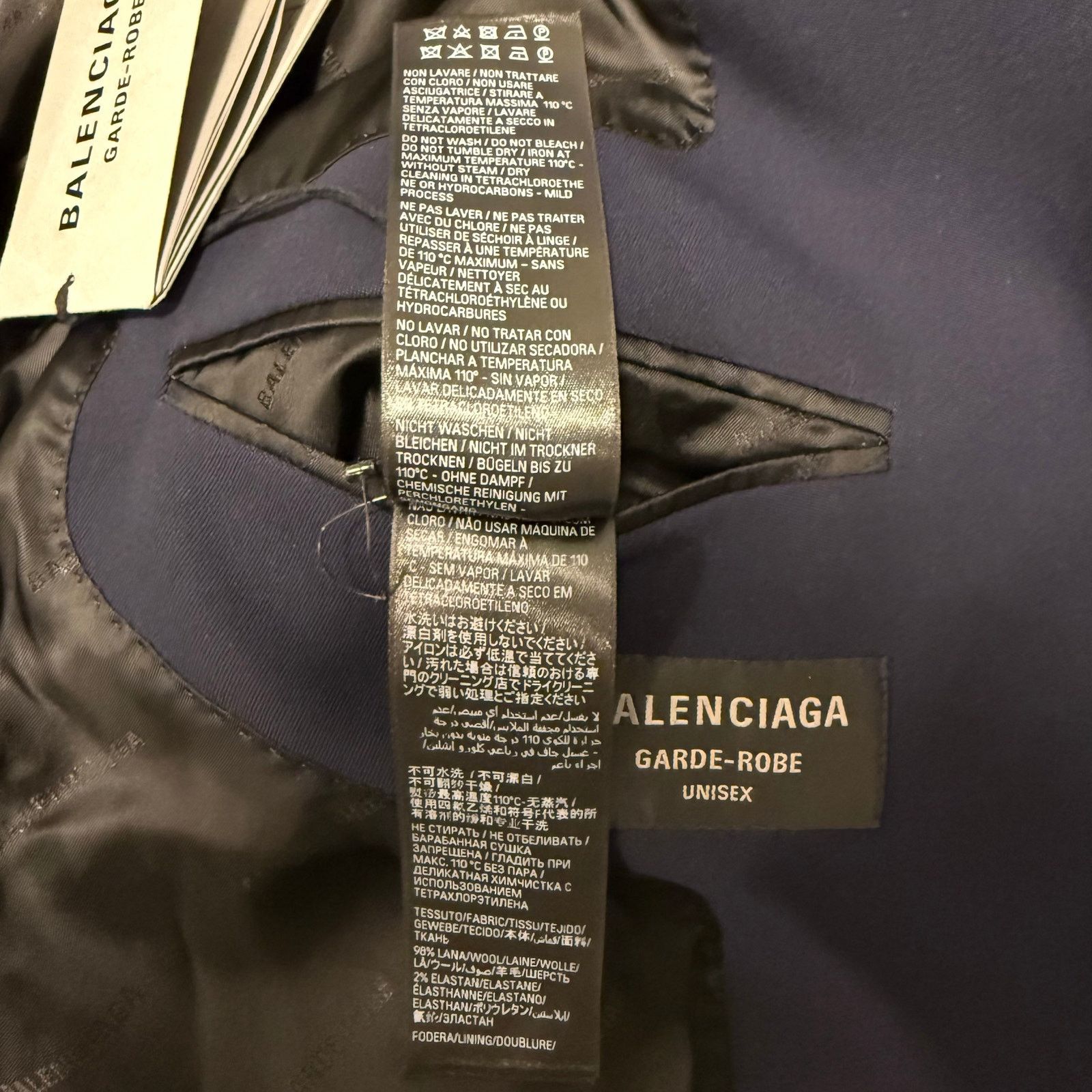Balenciaga $4000+ Value NEW Balenciaga Garde-Robe Unisex Wool Jacket Size US M / EU 48-50 / 2 - 14 Thumbnail