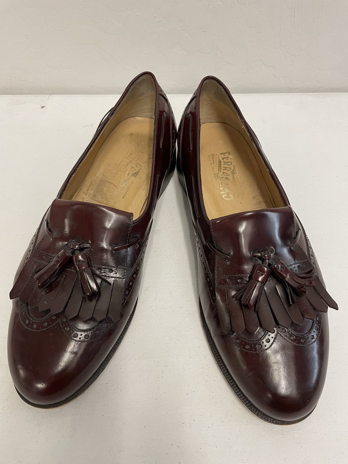 image of Salvatore Ferragamo x Vintage Lucas Kiltie Tassel Loafer in Cordovan, Men's (Size 10.5)