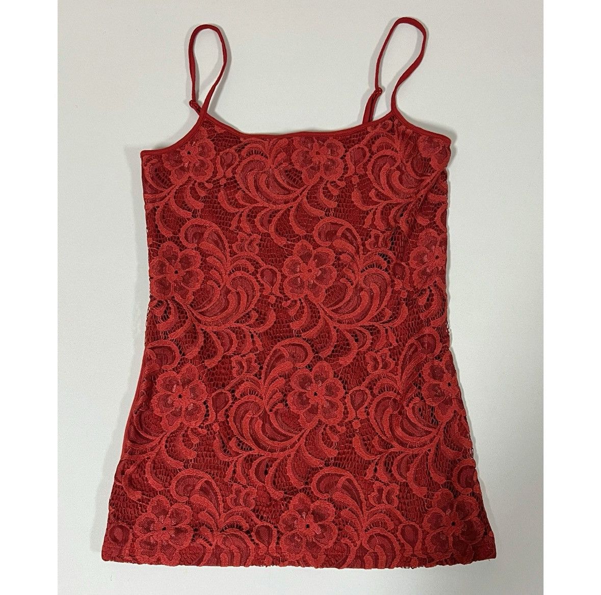 Ann Taylor Ann Taylor Orange Lace Cami Camisole Tank Top Shirt XS 🧡🍂 Size XS / US 0-2 / IT 36-38 - 2 Thumbnail
