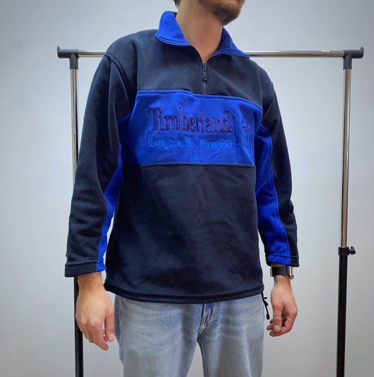 Timberland × Vintage Vintage Timberland Fleece Jacket Hype Rare Men’s M Black Size US M / EU 48-50 / 2 - 16 Thumbnail