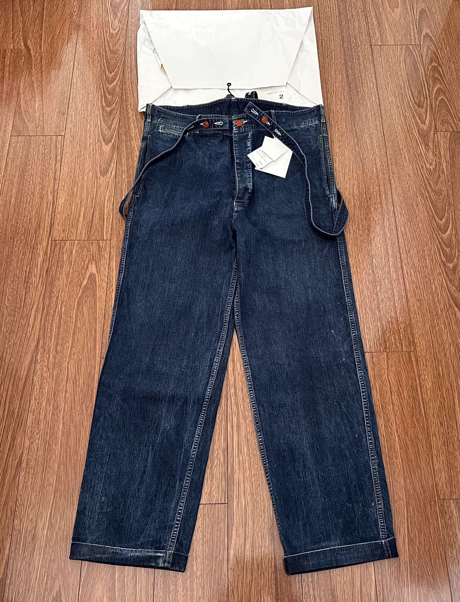 Visvim visvim ss camus braces pants in dry denim Size US 30 / EU 46 - 1 Thumbnail