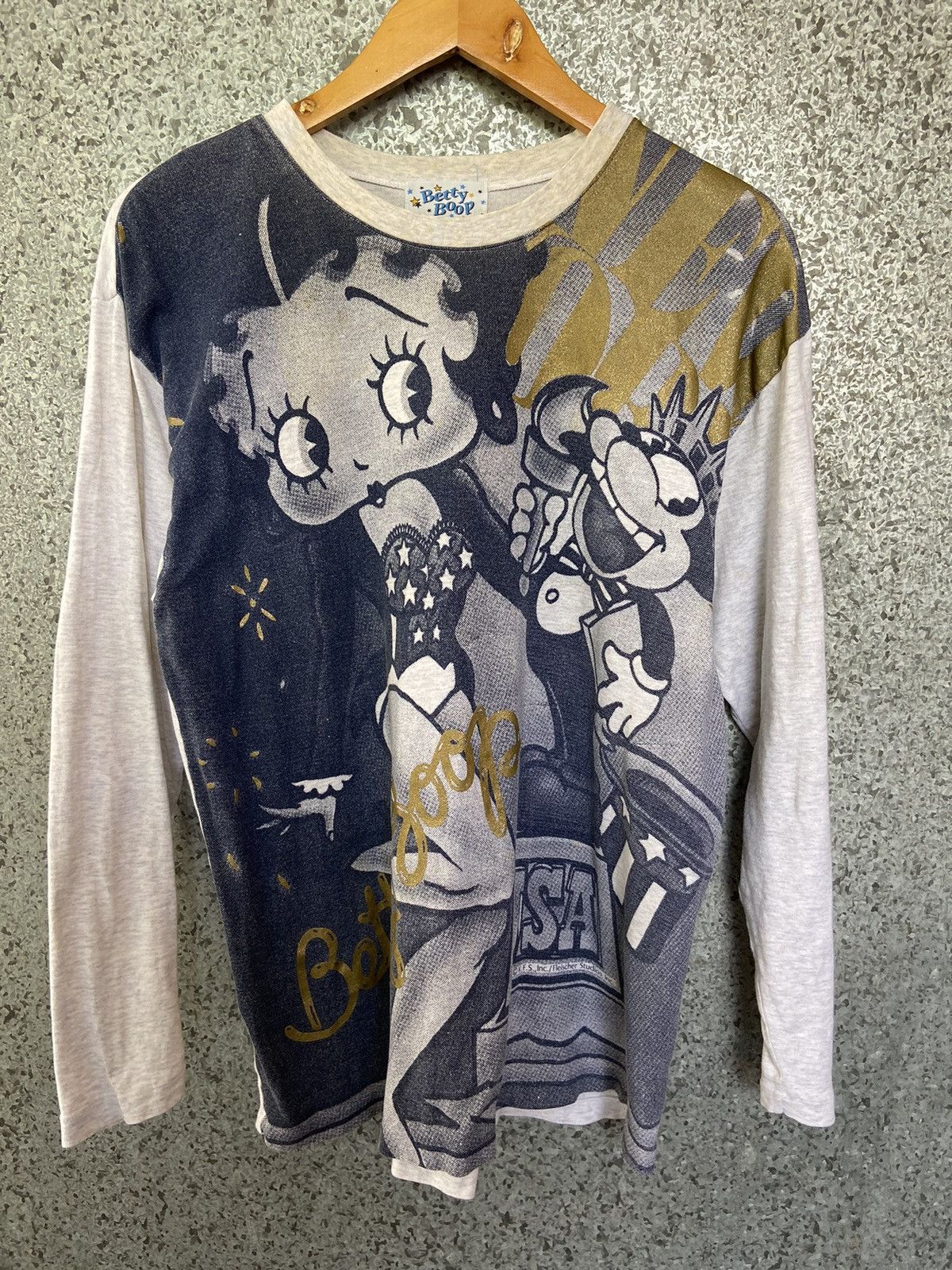 Cartoon Network 🔥 Vtg 90s Vtg Betty Boop t shirt long Sleeve full print Size US L / EU 52-54 / 3 - 2 Thumbnail