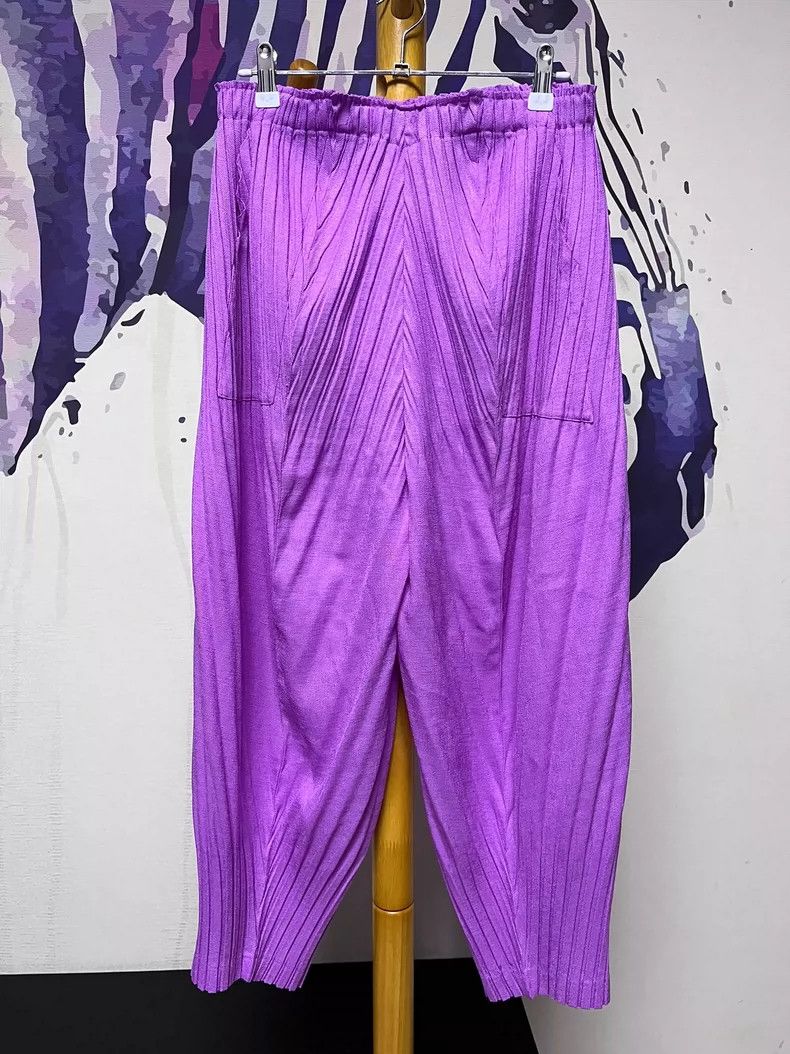 Issey Miyake Issey Miyake size:2 Purple pleated short-sleeved shirt Size XS / US 0-2 / IT 36-38 - 6 Thumbnail