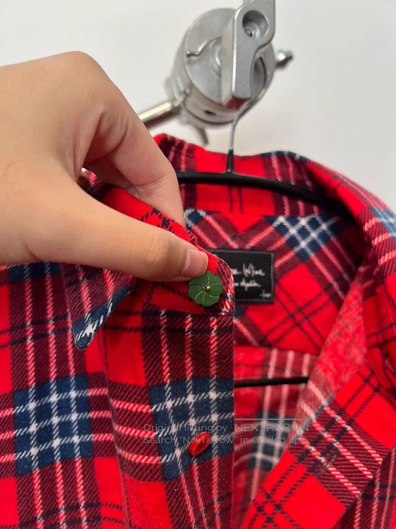 Number (N)ine Number (N)ine Flannel Plaid Red Shirt Size US M / EU 48-50 / 2 - 4 Thumbnail