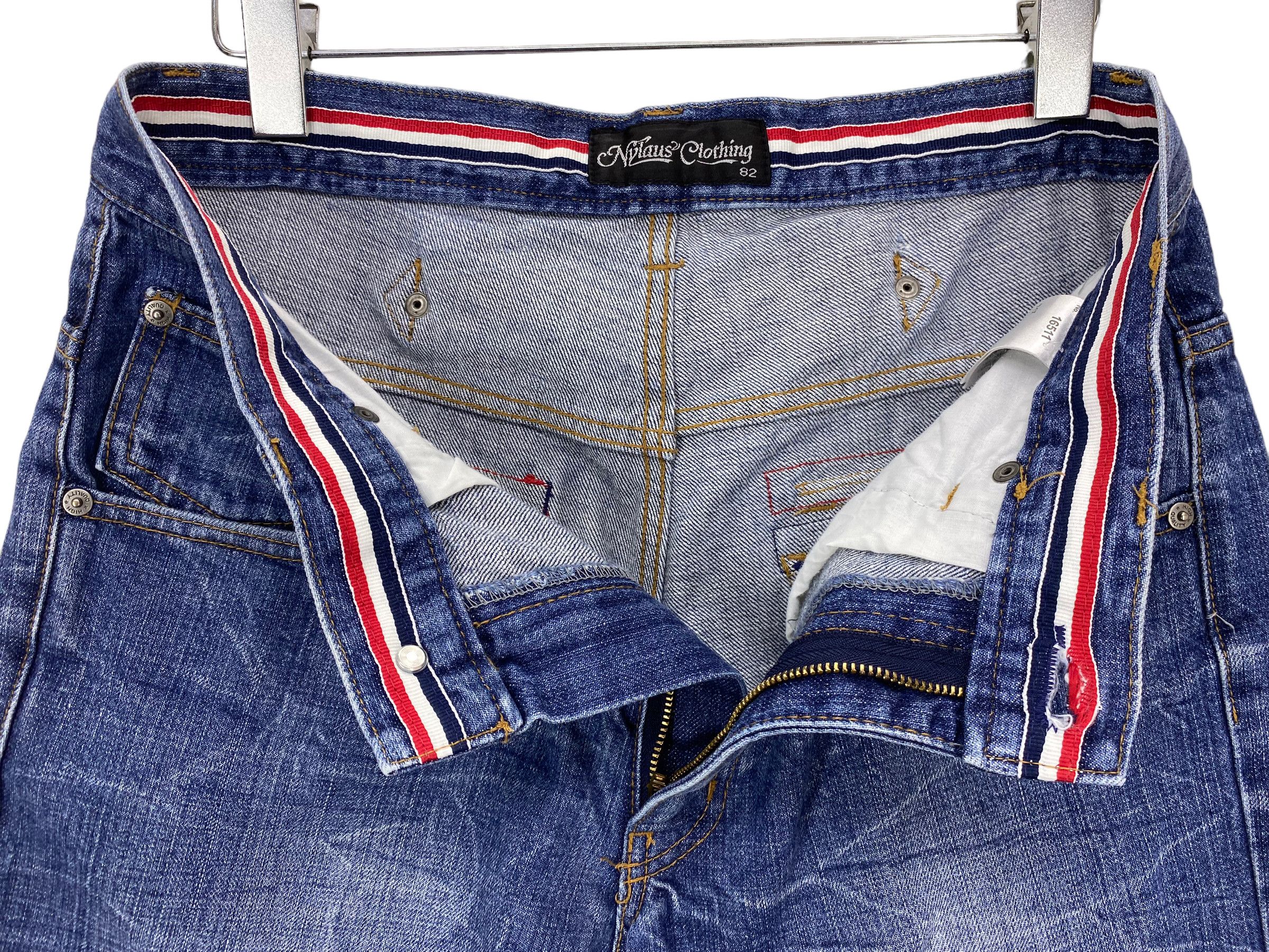 Japanese Brand Nylaus Distressed Buckle Back Denim Goth Punk Jeans Size US 31 - 11 Thumbnail