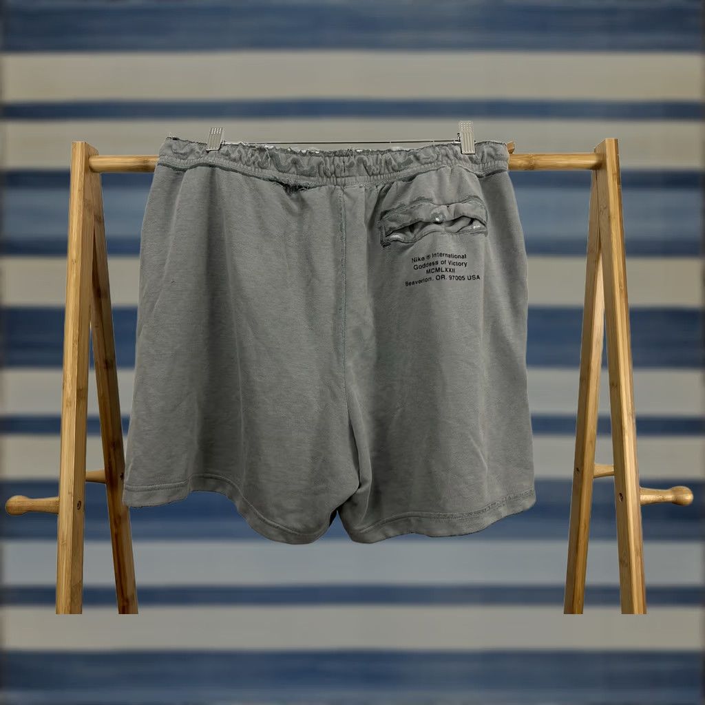 Nike Nike Swoosh Super Thrashed Distressed Worn Faded Soft Shorts XL Gray Mens Shorts XL Distressed NikeSwoosh Thrashed Workwear 90s Theme Mens Size US 36 / EU 52 - 1 Thumbnail