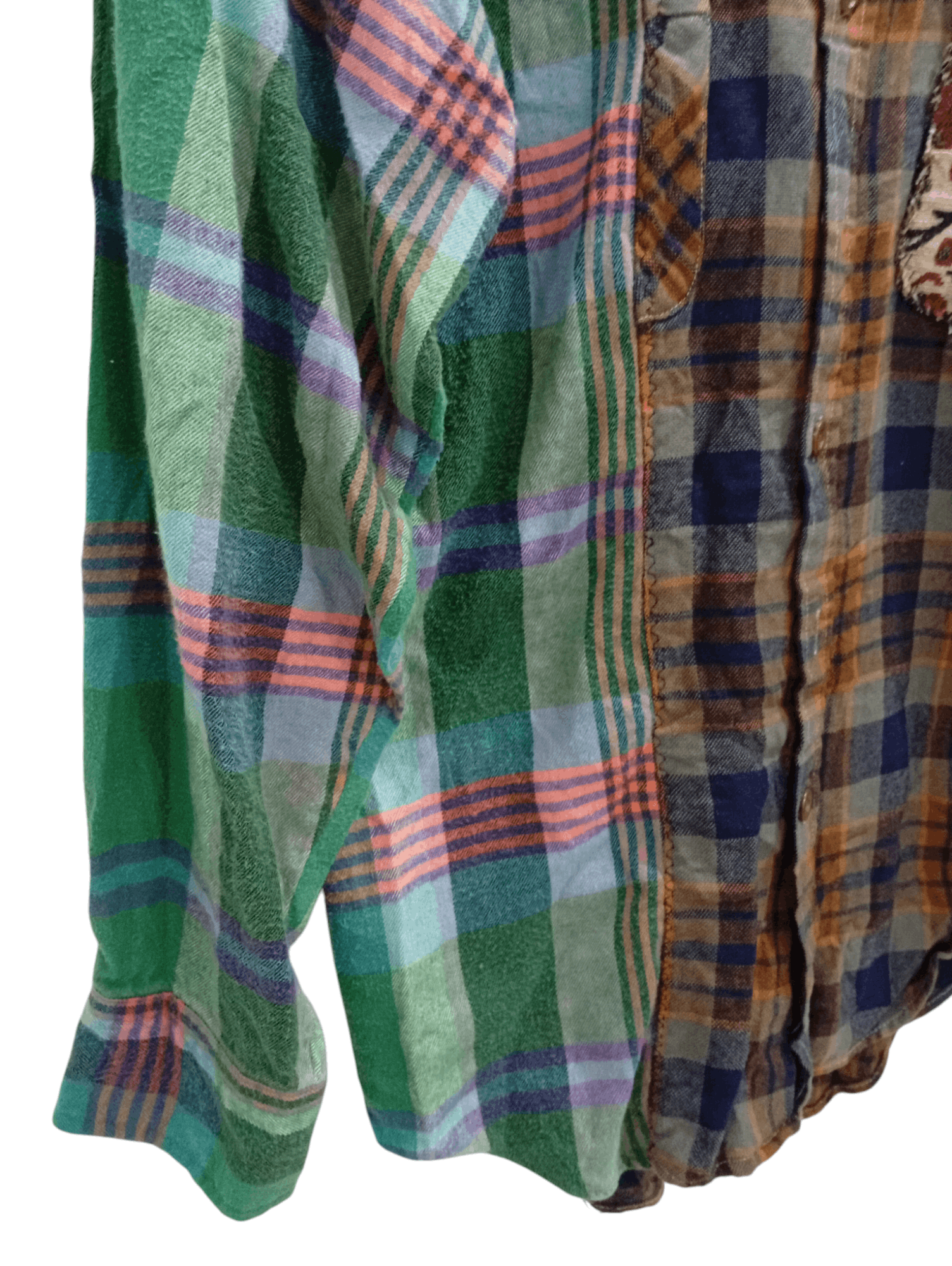 Flannel × Sears × Vintage 🔥🔥Vintage Sears Patchwork Plaid Flannel Shirt Size US M / EU 48-50 / 2 - 9 Thumbnail