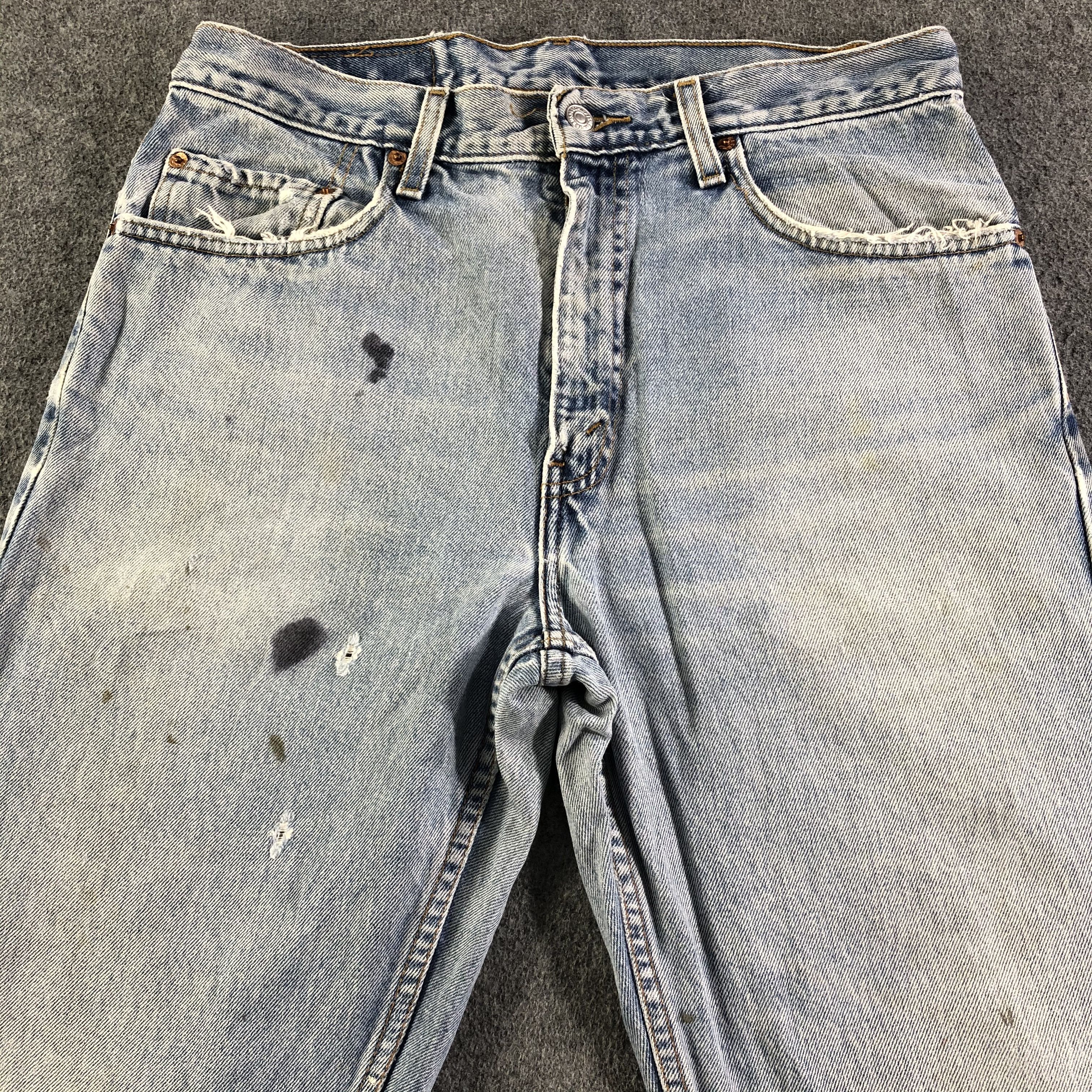 Levi's 90s Vintage Blue Wash Levis 505 Jeans-J3165 Size US 33 - 3 Thumbnail