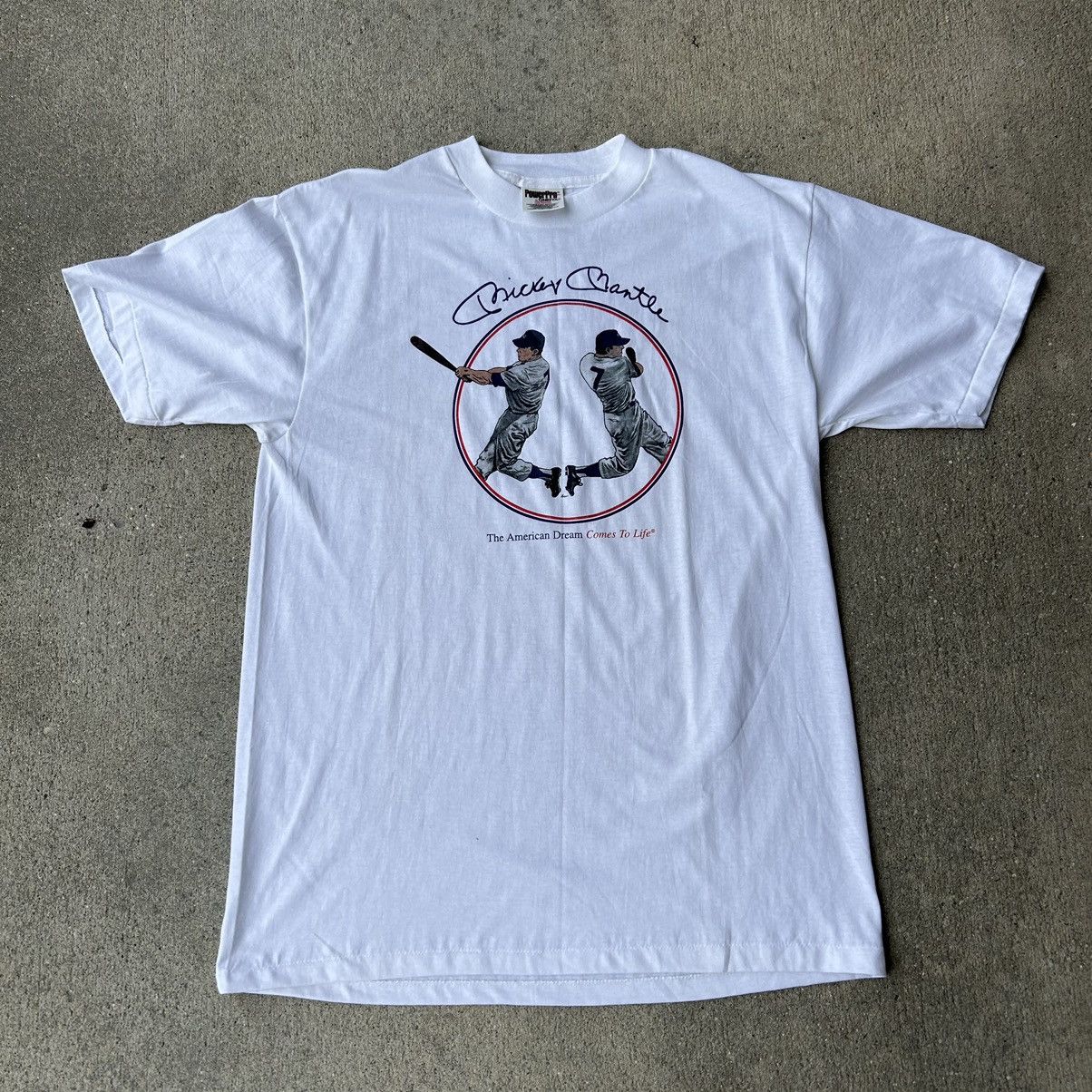 MLB × New York Yankees × Vintage 1996 Mickey Mantle T-shirt Size US L / EU 52-54 / 3 - 3 Thumbnail