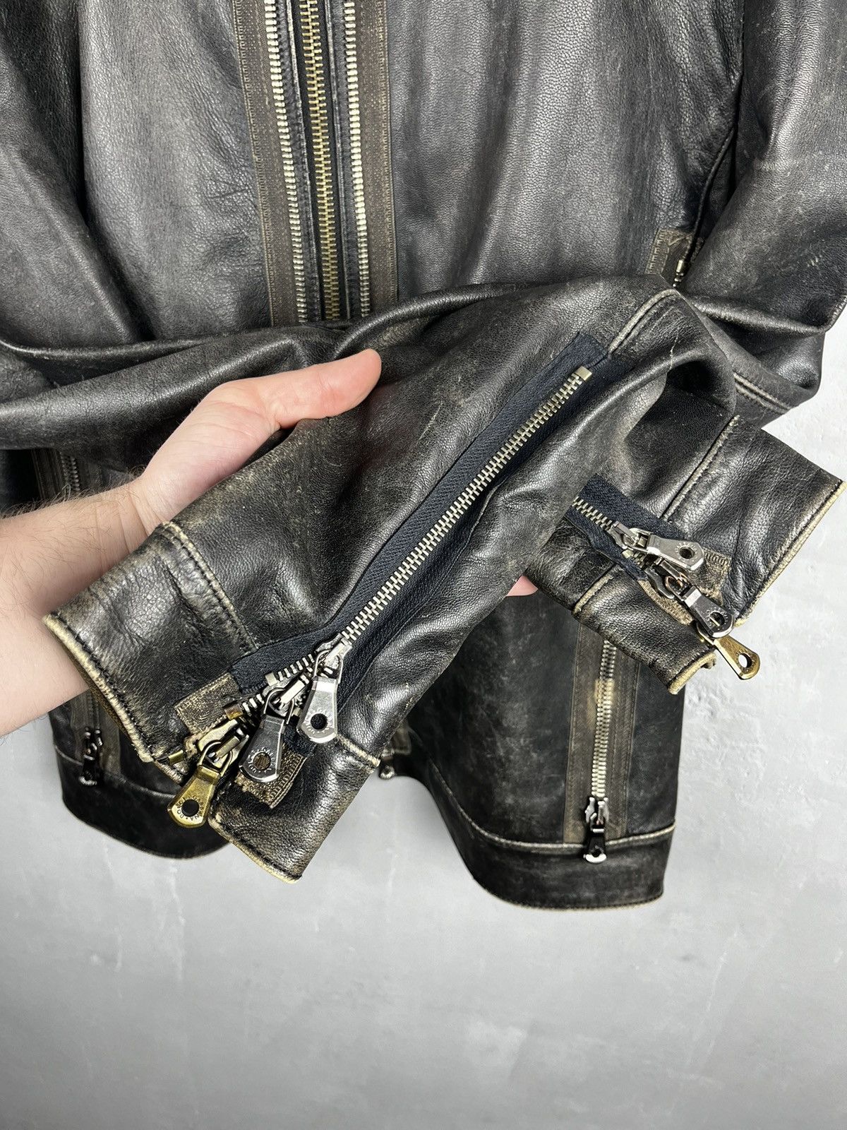 Dolce & Gabbana Dolce Gabbana biker zip leather jacket Size US L / EU 52-54 / 3 - 2 Thumbnail