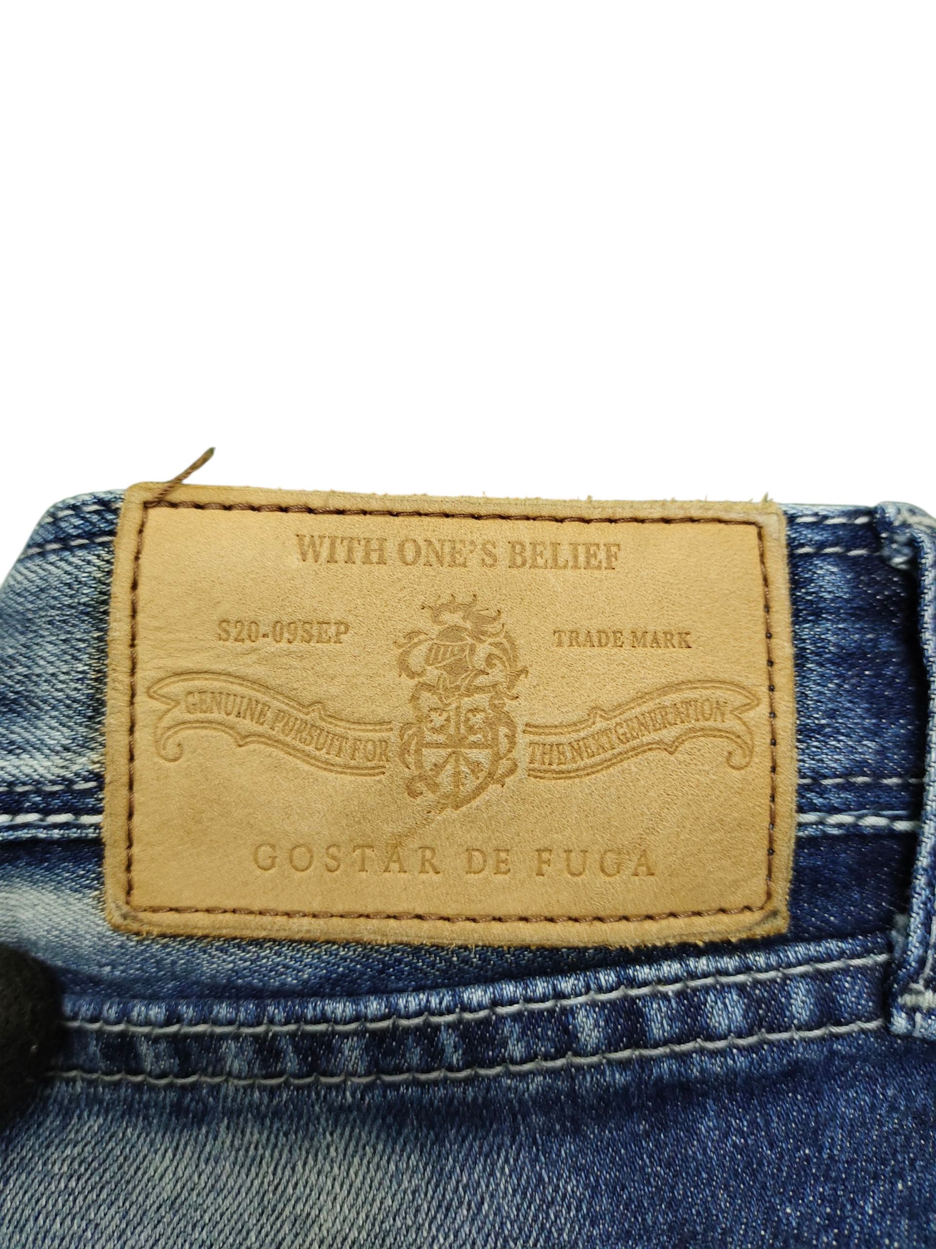 GOSTAR DE FUGA Gostar De Fuga Japan Jeans Clawmark Faded Denim Size US 31 - 10 Thumbnail