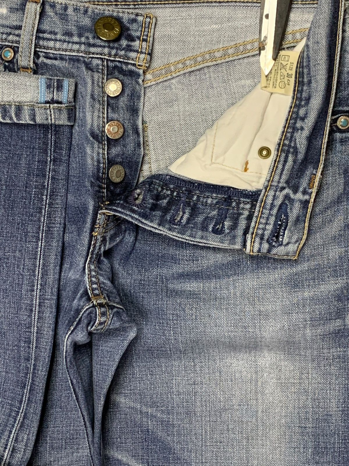 Levi's Vintage 90s Levis 705 Faded Wash Selvedge Loose Jeans Size US 30 / EU 46 - 4 Thumbnail