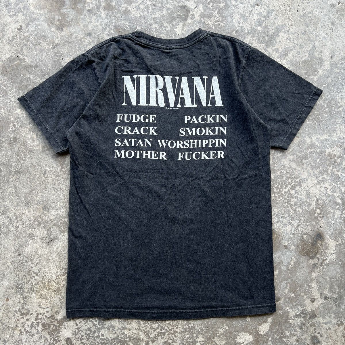Vintage Vintage Sunfaded Nirvana Vestibule Band Tshirt Old Bootleg Size US M / EU 48-50 / 2 - 2 Thumbnail