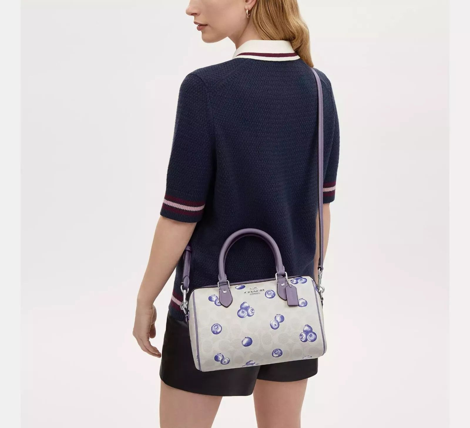 Coach Rowan Satchel Bag With Blueberry Print CT216 Size ONE SIZE - 10 Thumbnail