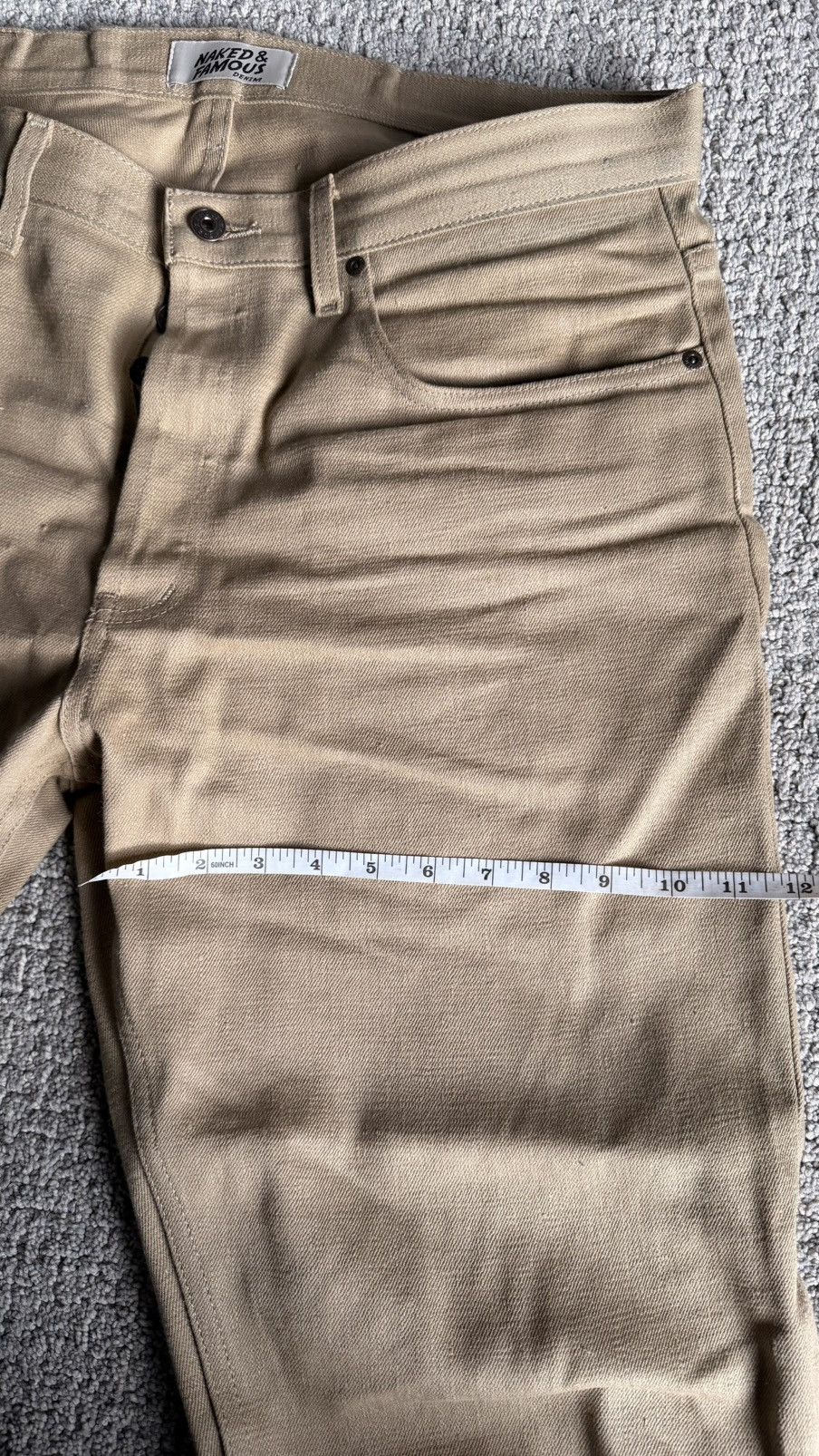 Naked & Famous Camel Slub Selvedge Size US 36 / EU 52 - 7 Thumbnail